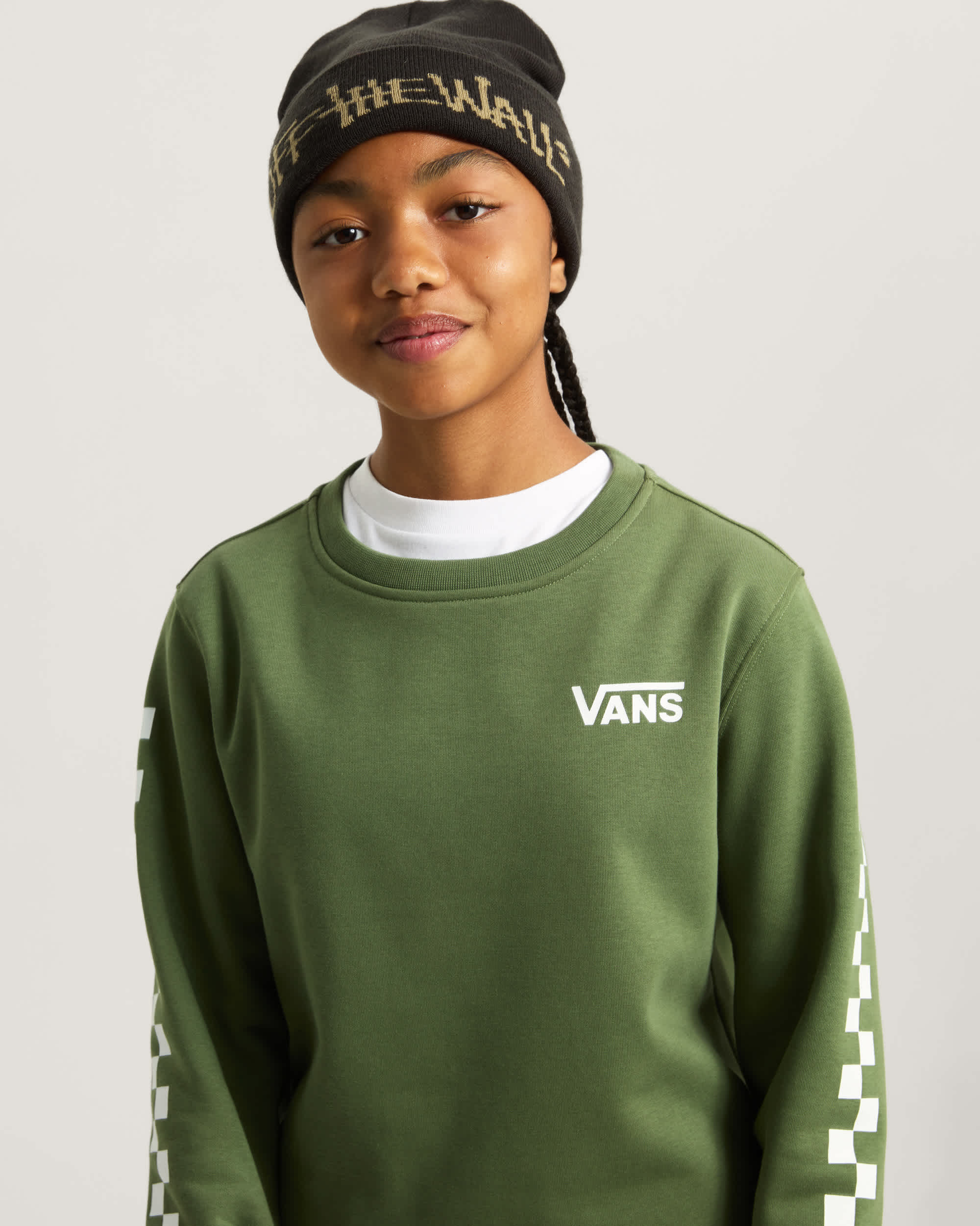 Camisola Exposition Check para criana 814 anos VANS Verde ALT9