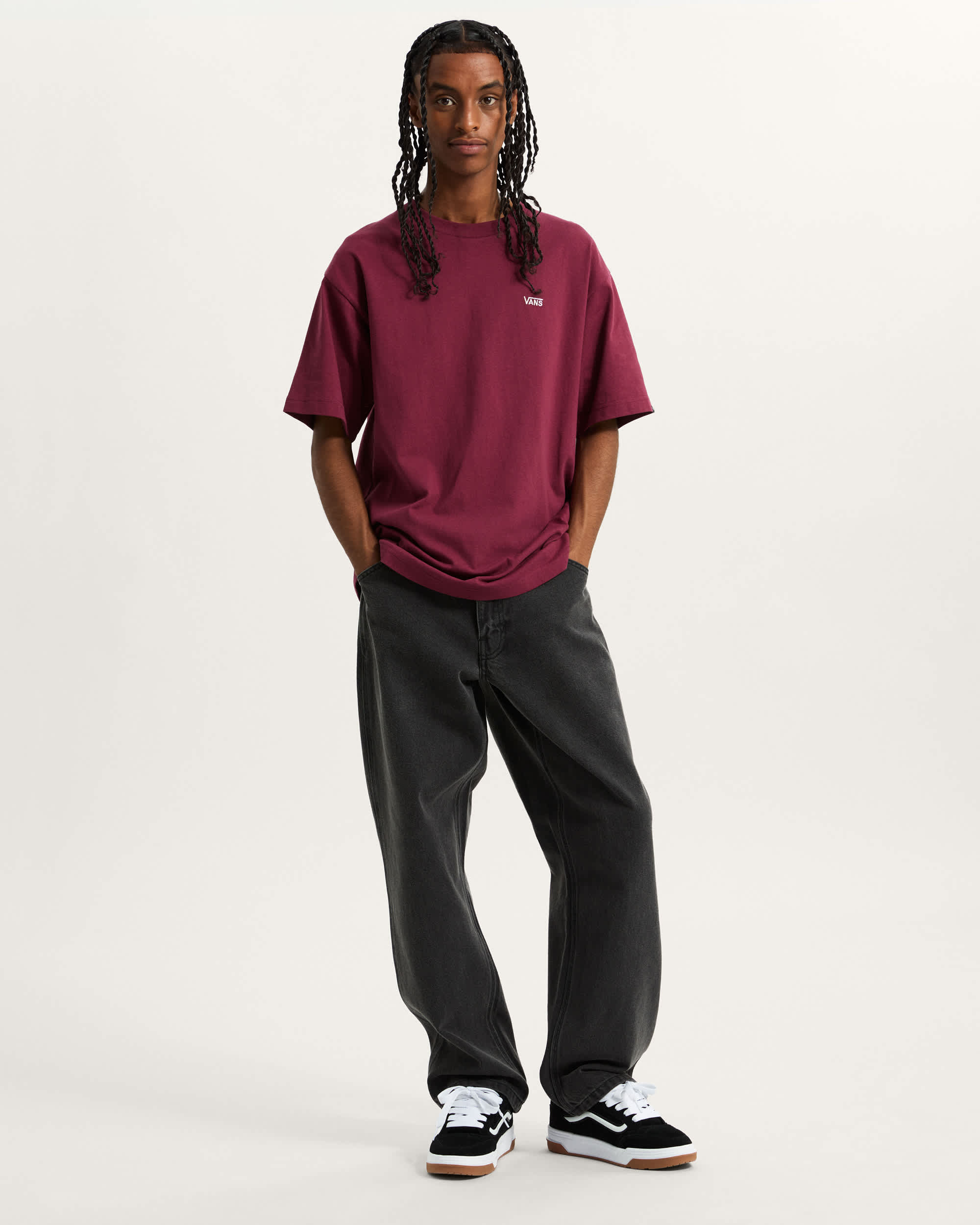 Left Chest Logo II TShirt VANS Bordeaux ALT4