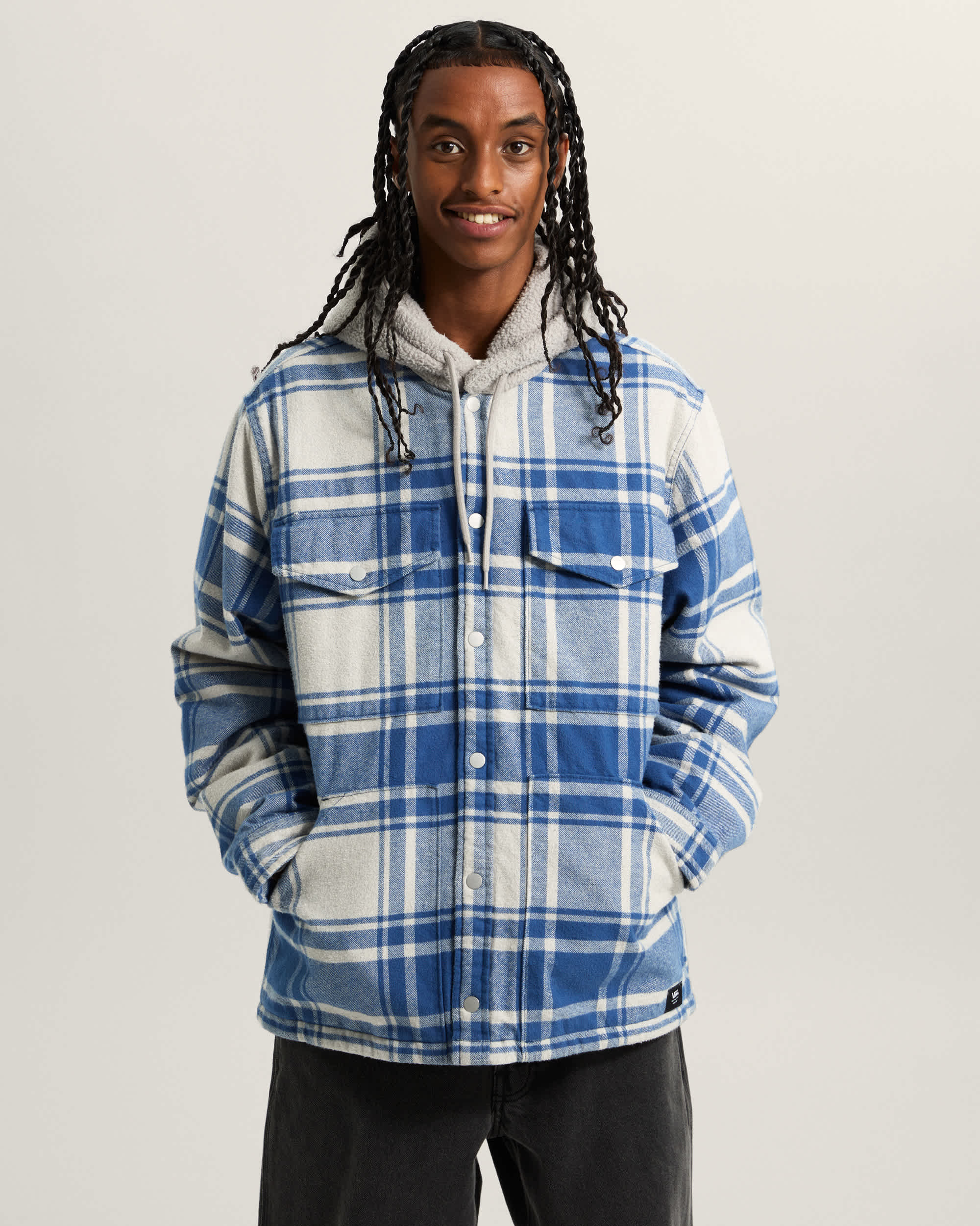 Sobrecamisa a cuadros con capucha Piedmont VANS Gris ALT2