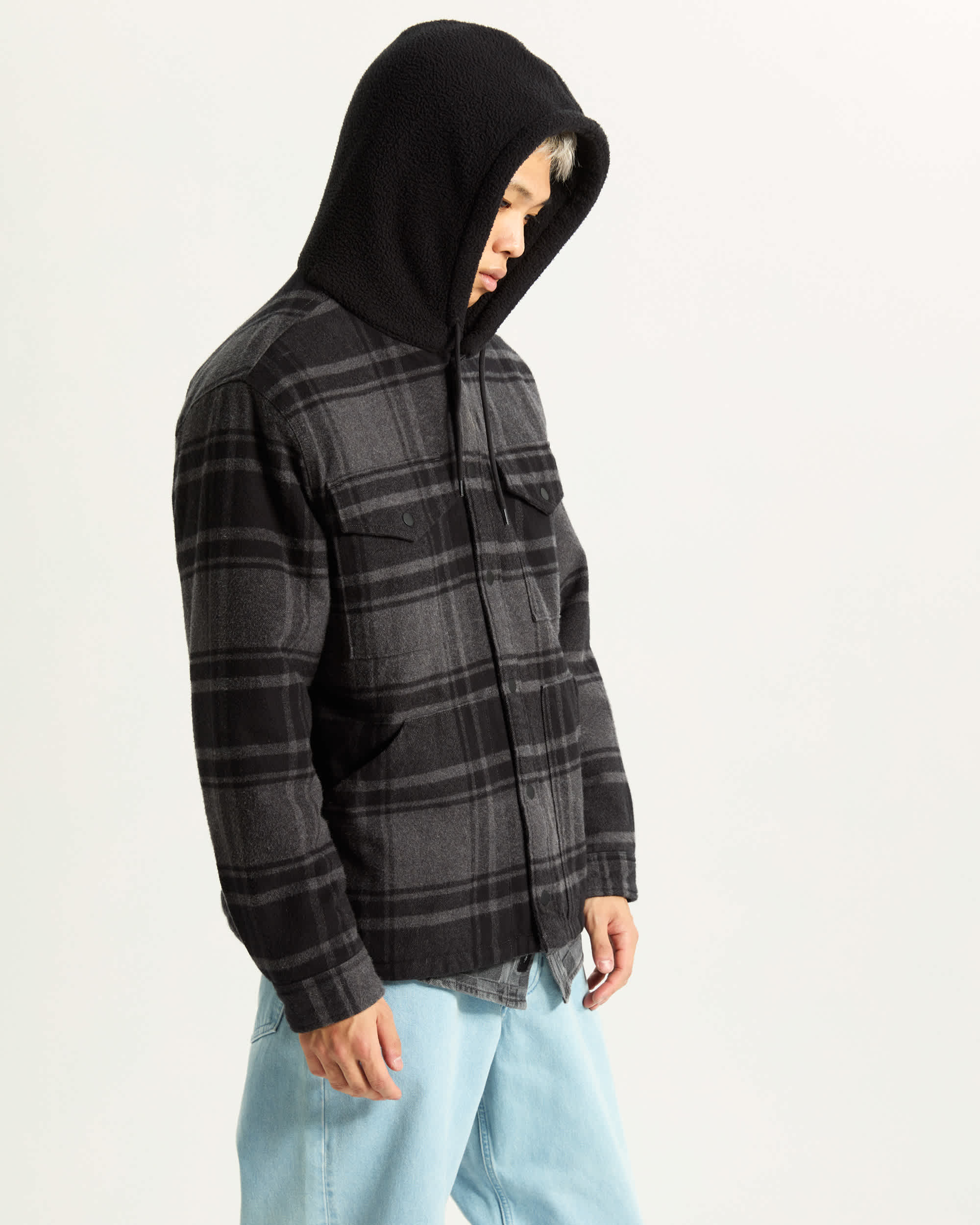 Surchemise  capuche Plaid Piedmont VANS Noir ALT4