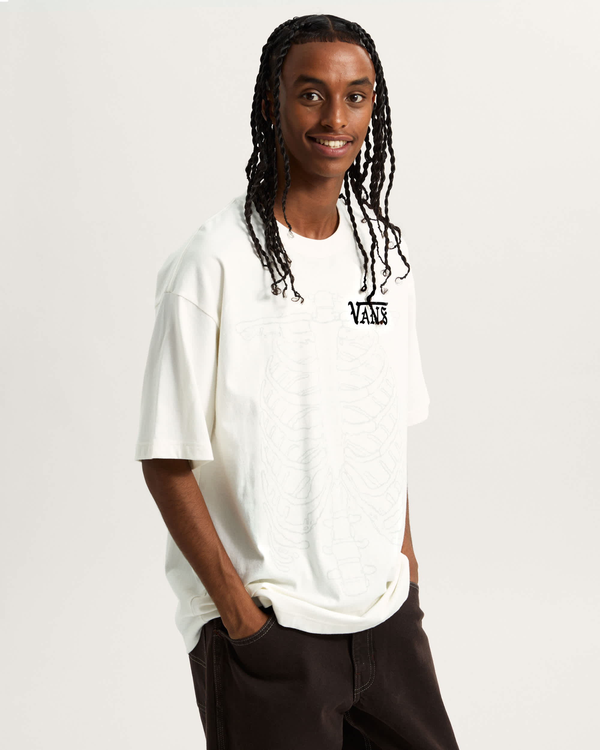 Ribcage Reversible Tee VANS Wit ALT2