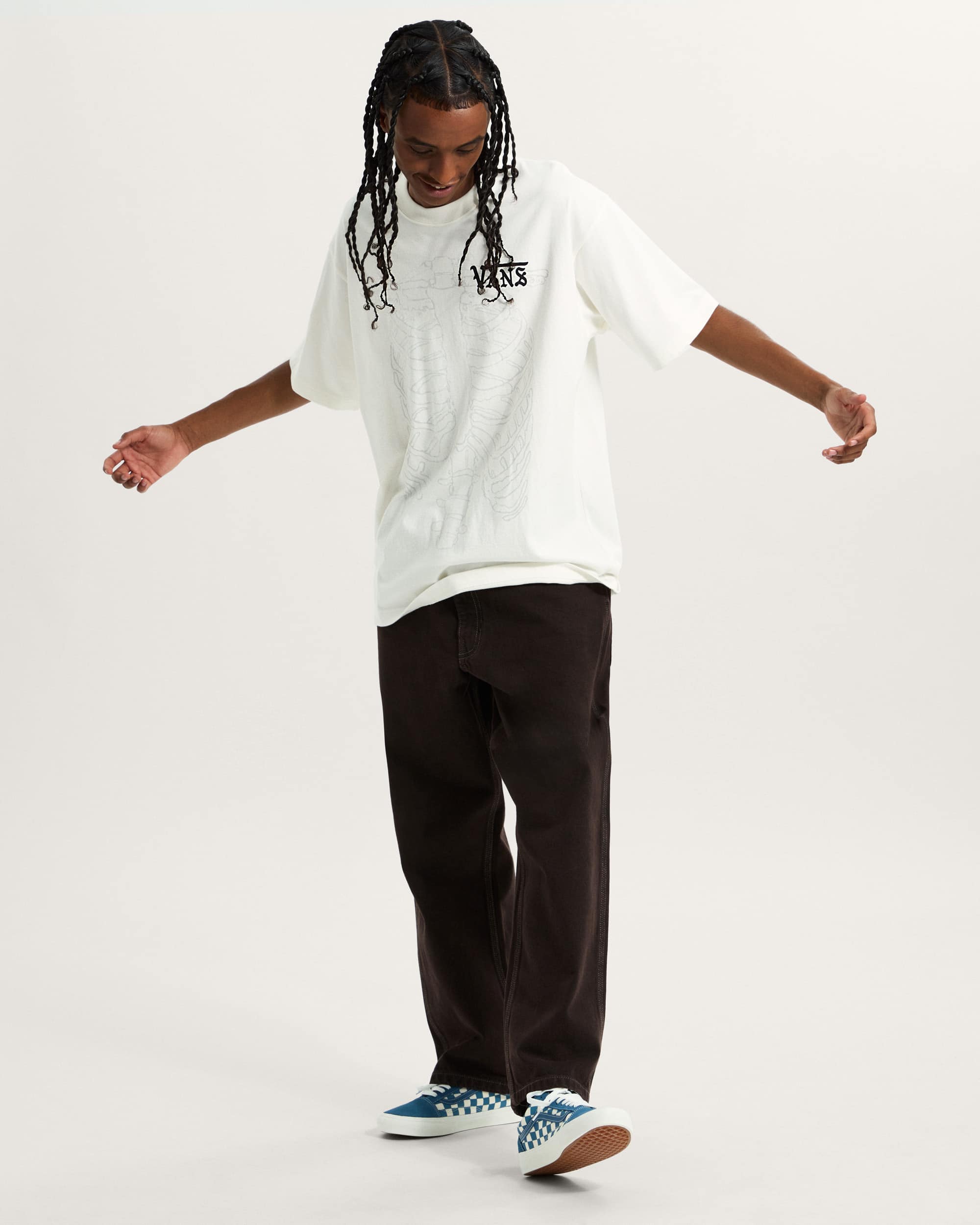 Ribcage Reversible Tee VANS Wit ALT4