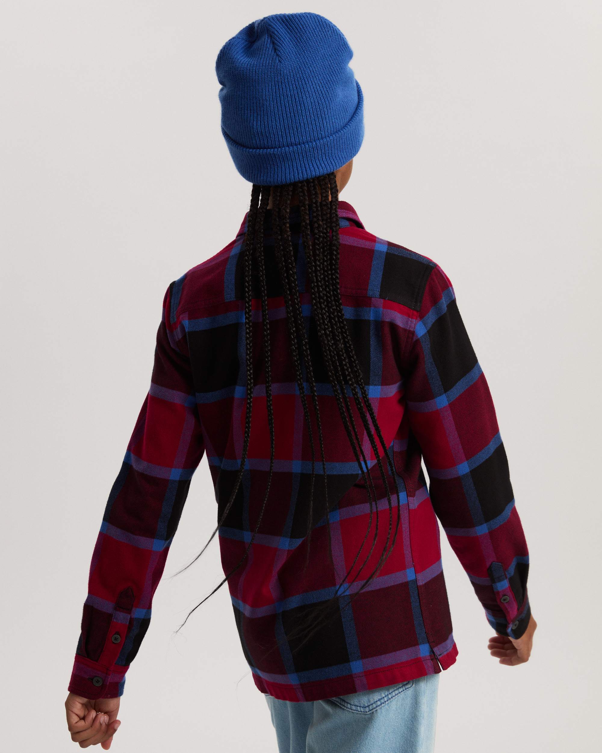 Kids Larkspur Flannel Shirt 814 Years VANS Burgundy ALT7