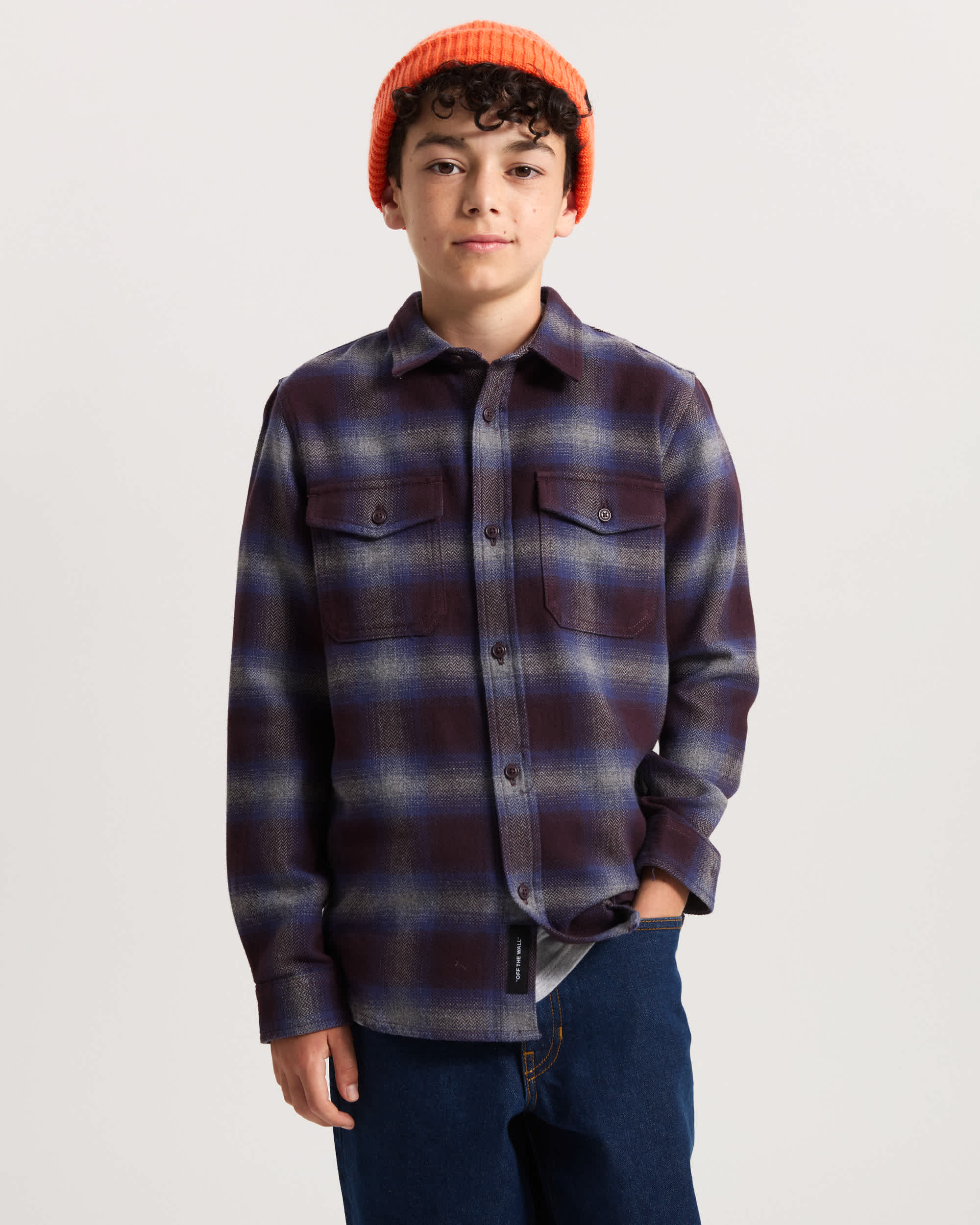 Kinder Bixby Plaid Flanellhemd 814 Jahre VANS Navy ALT2