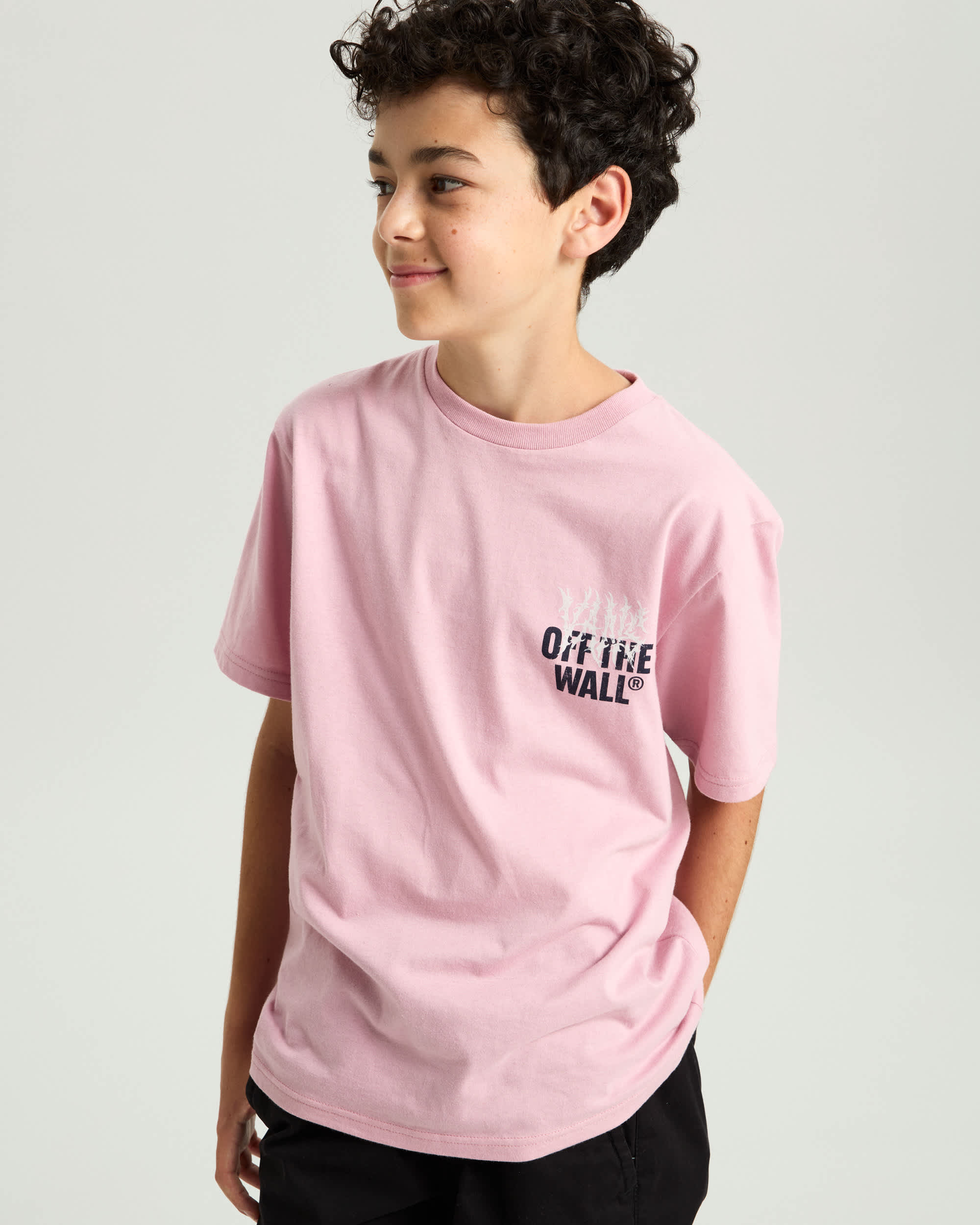 Kids Metal Wall TShirt 814 Years VANS Pink ALT2