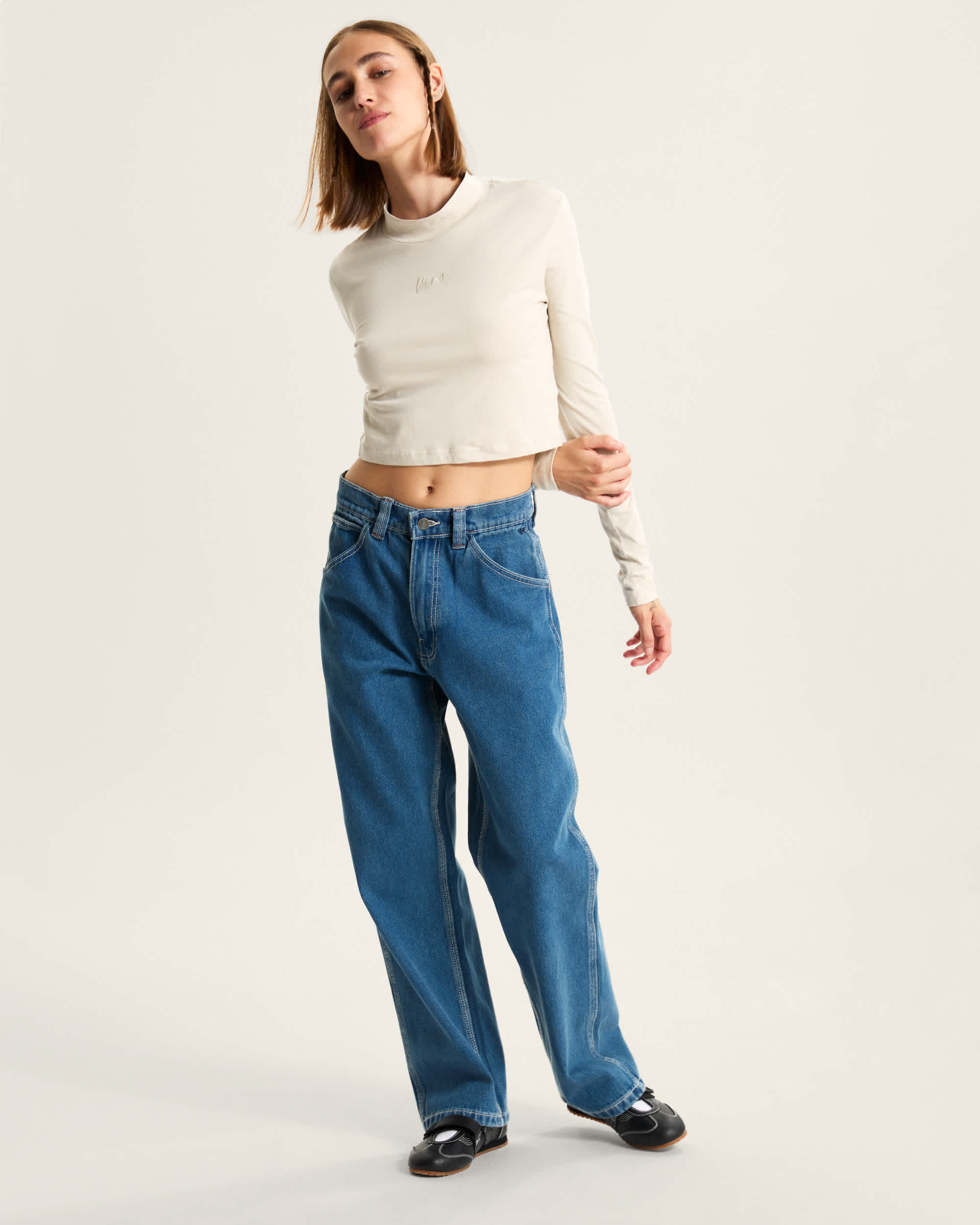 Script Mini Mock TShirt VANS Beige ALT5