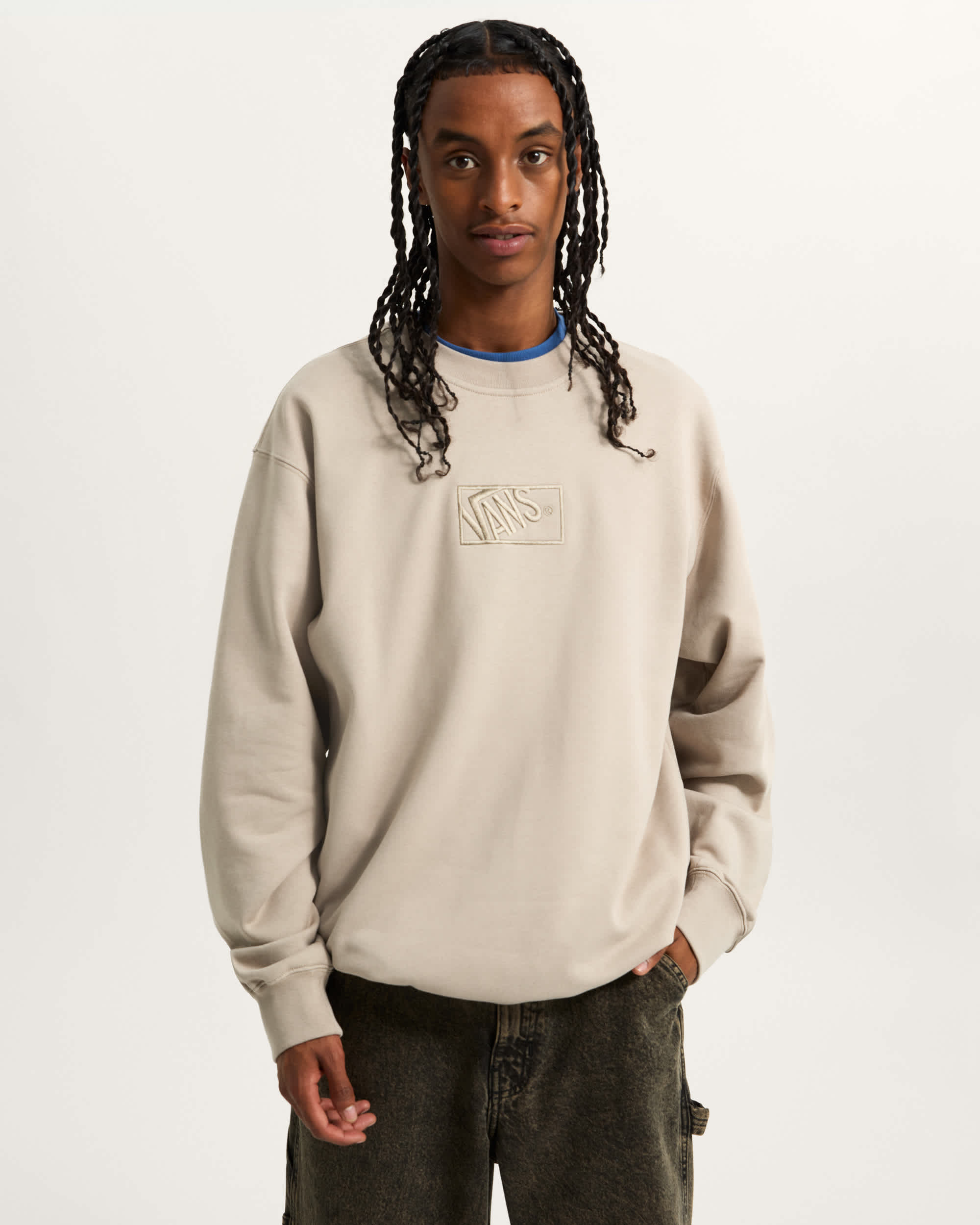 Blocked Box Crew Sweatshirt VANS Beige ALT2