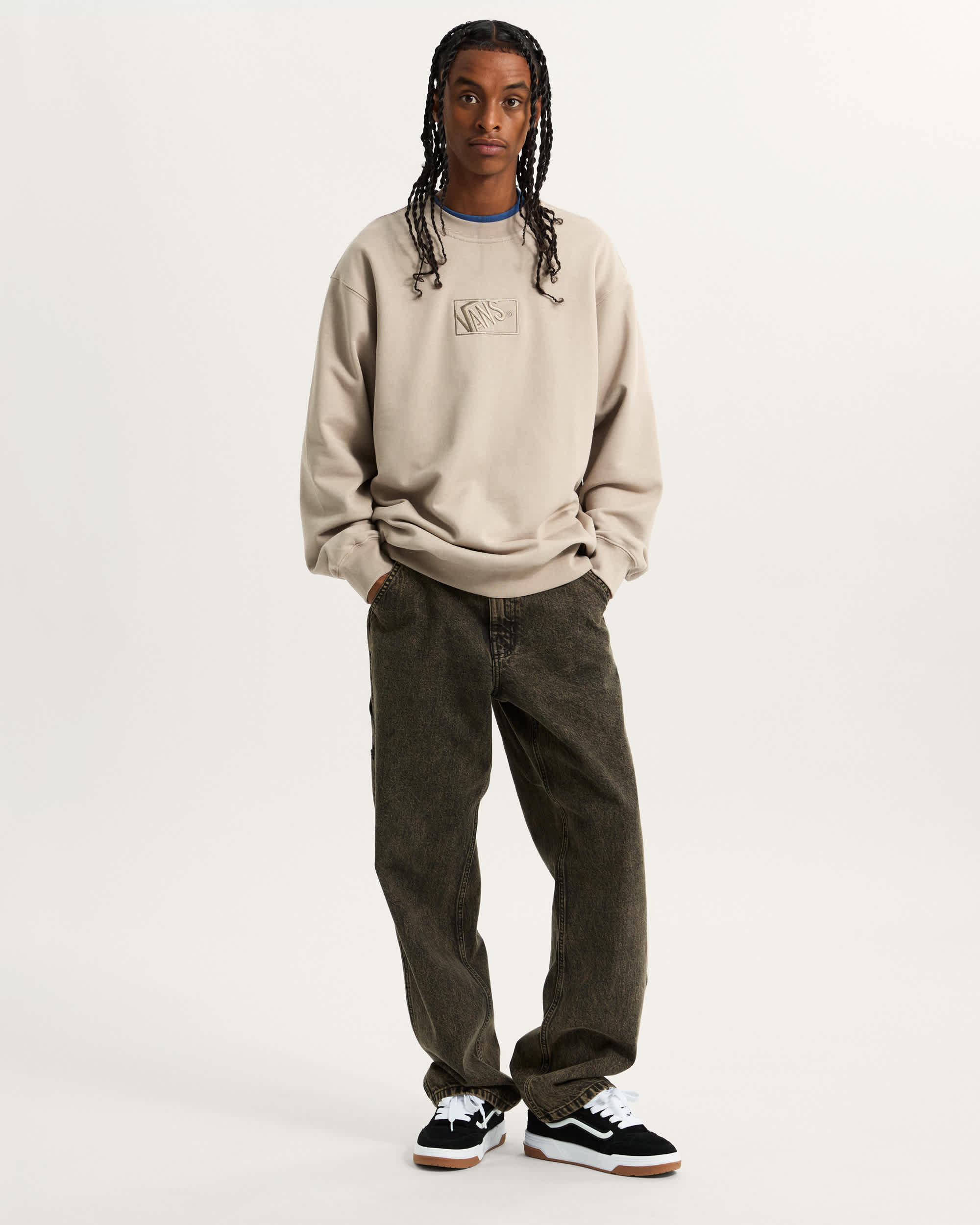 Blocked Box Crew Sweatshirt VANS Beige ALT5