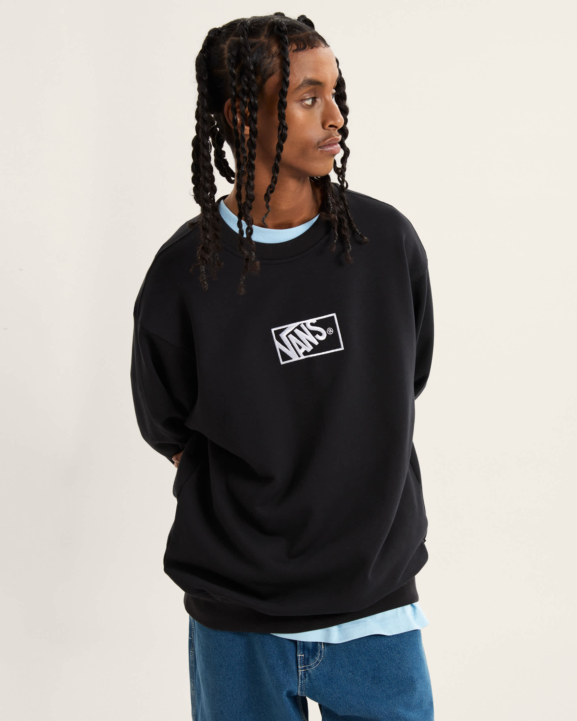 Blocked Box Crew Sweatshirt VANS Schwarz ALT2