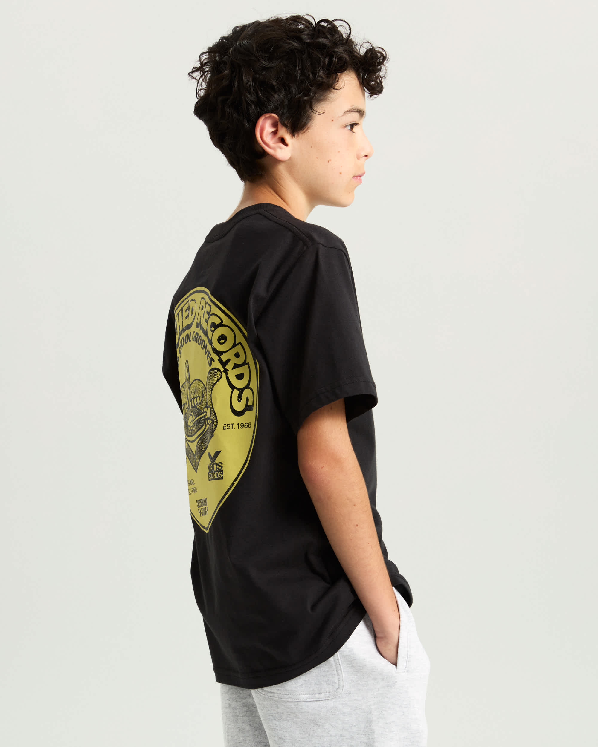 Kinder Scratched Records TShirt 814 Jahre VANS Schwarz ALT4