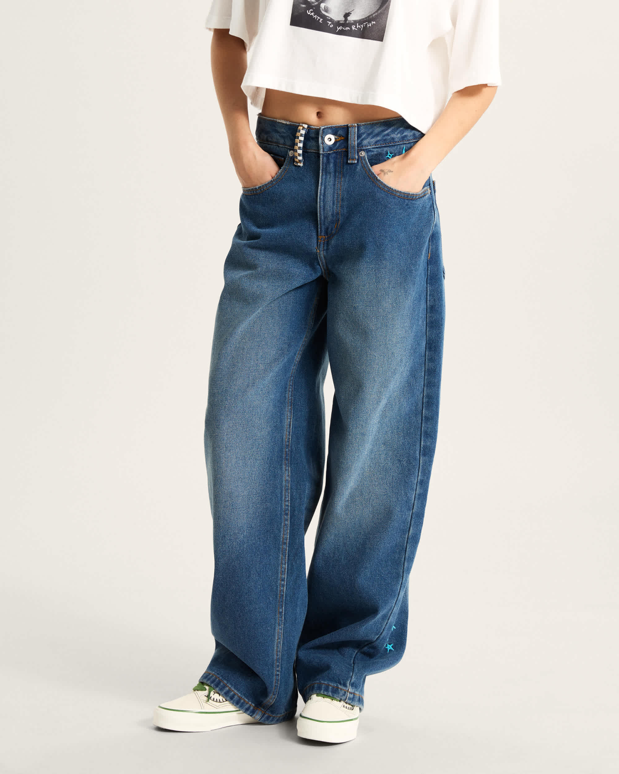 Sirelle Embroidered Hose VANS Blau ALT2