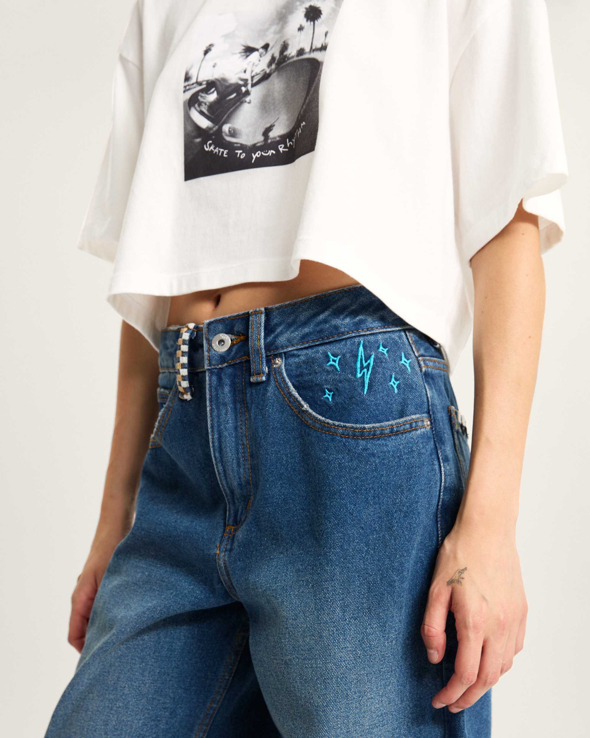 Sirelle Embroidered Hose VANS Blau ALT5