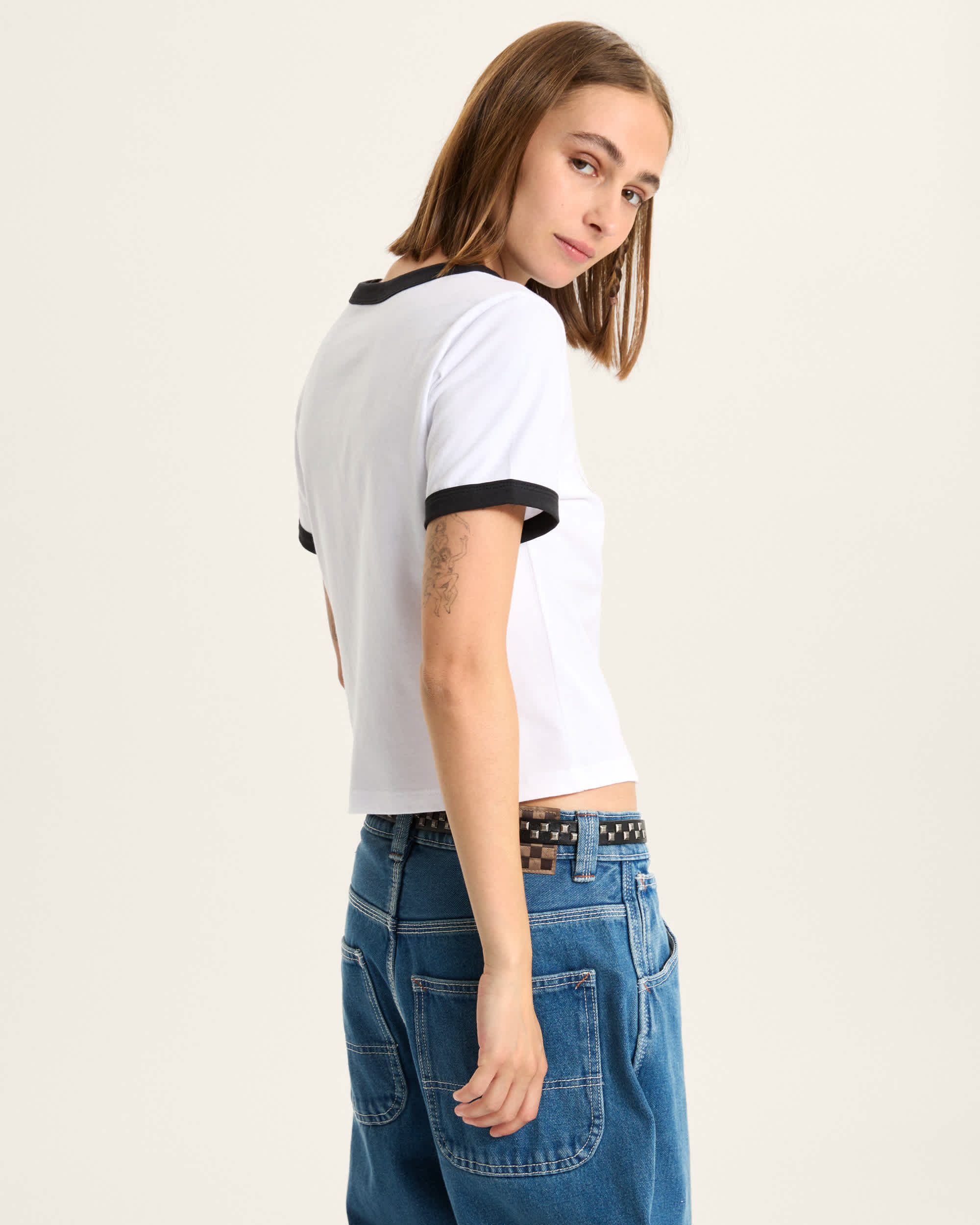 Tshirt Leopard Oval Ringer VANS Noir ALT3