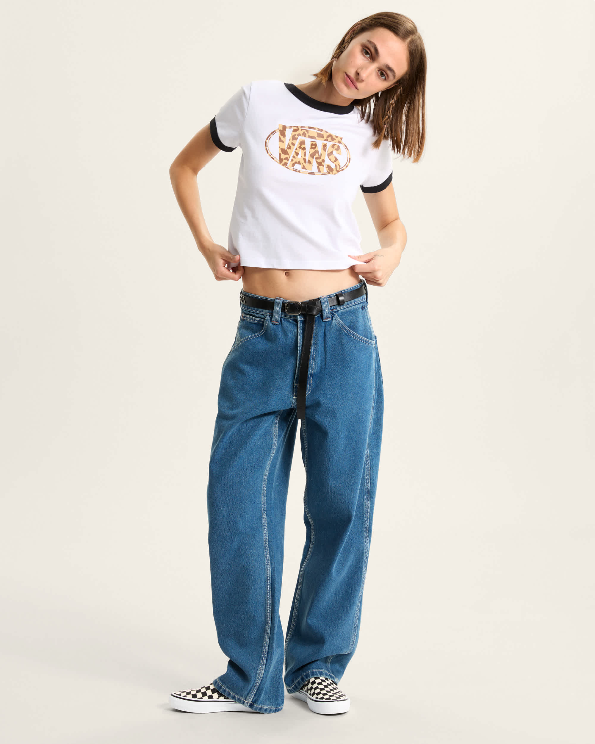 Tshirt Leopard Oval Ringer VANS Noir ALT4