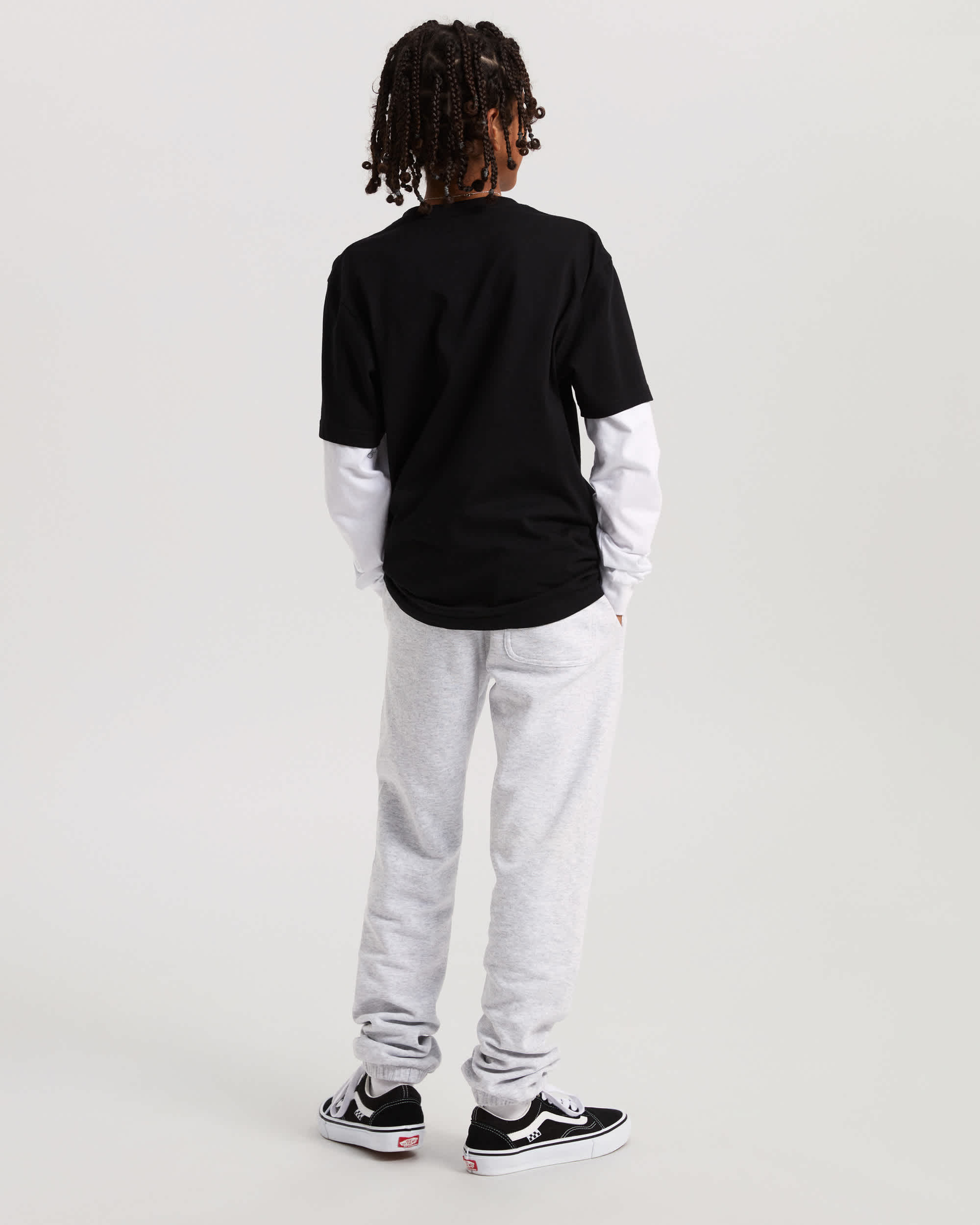 Tshirt Long Check Twofer Enfant 814 ans VANS Noir ALT3