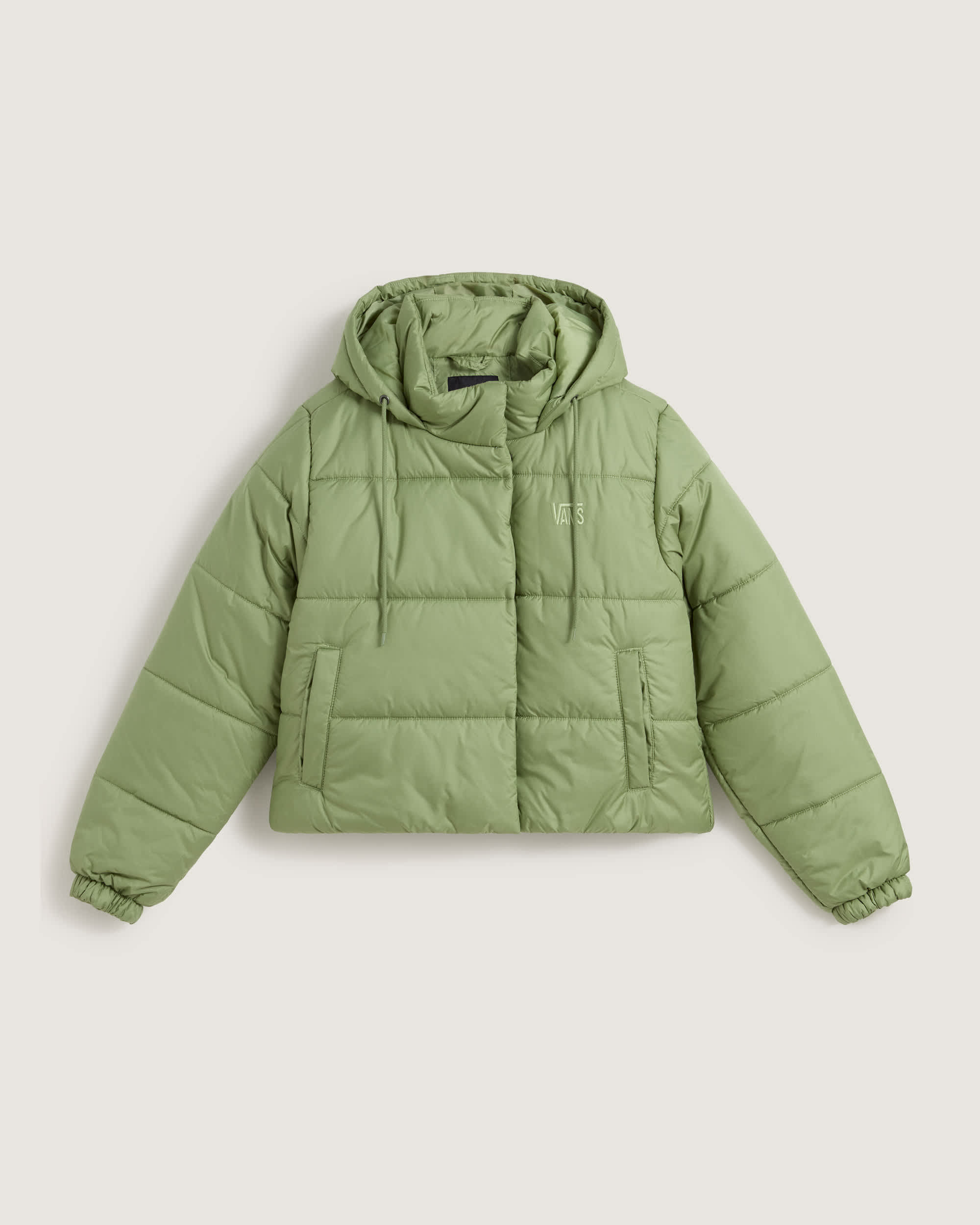 Hillgate Cropped Puffer Jacket VANS Green HERO