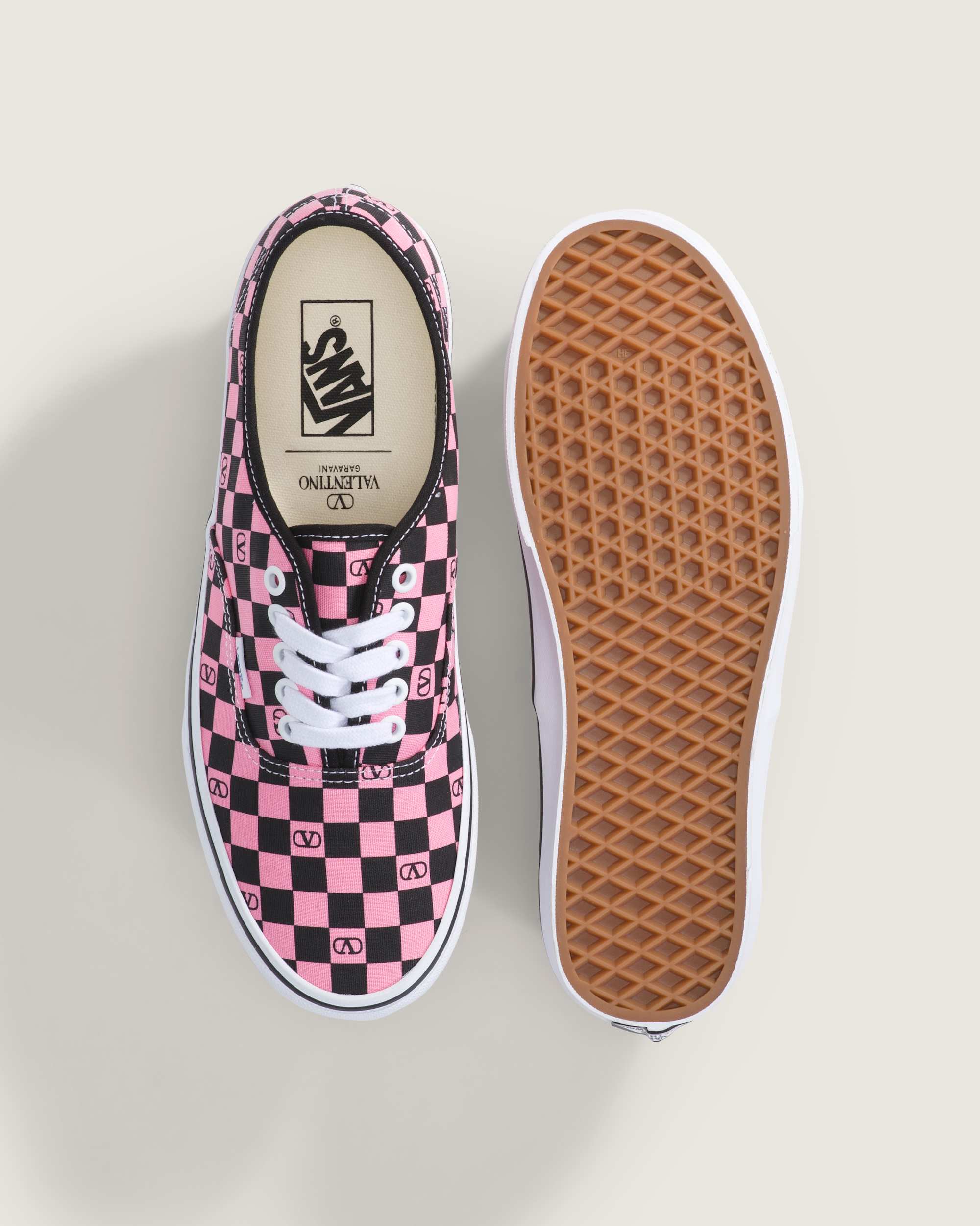 Valentino Garavani und Vans Authentic Checkerboard VANS Rosa ALT3