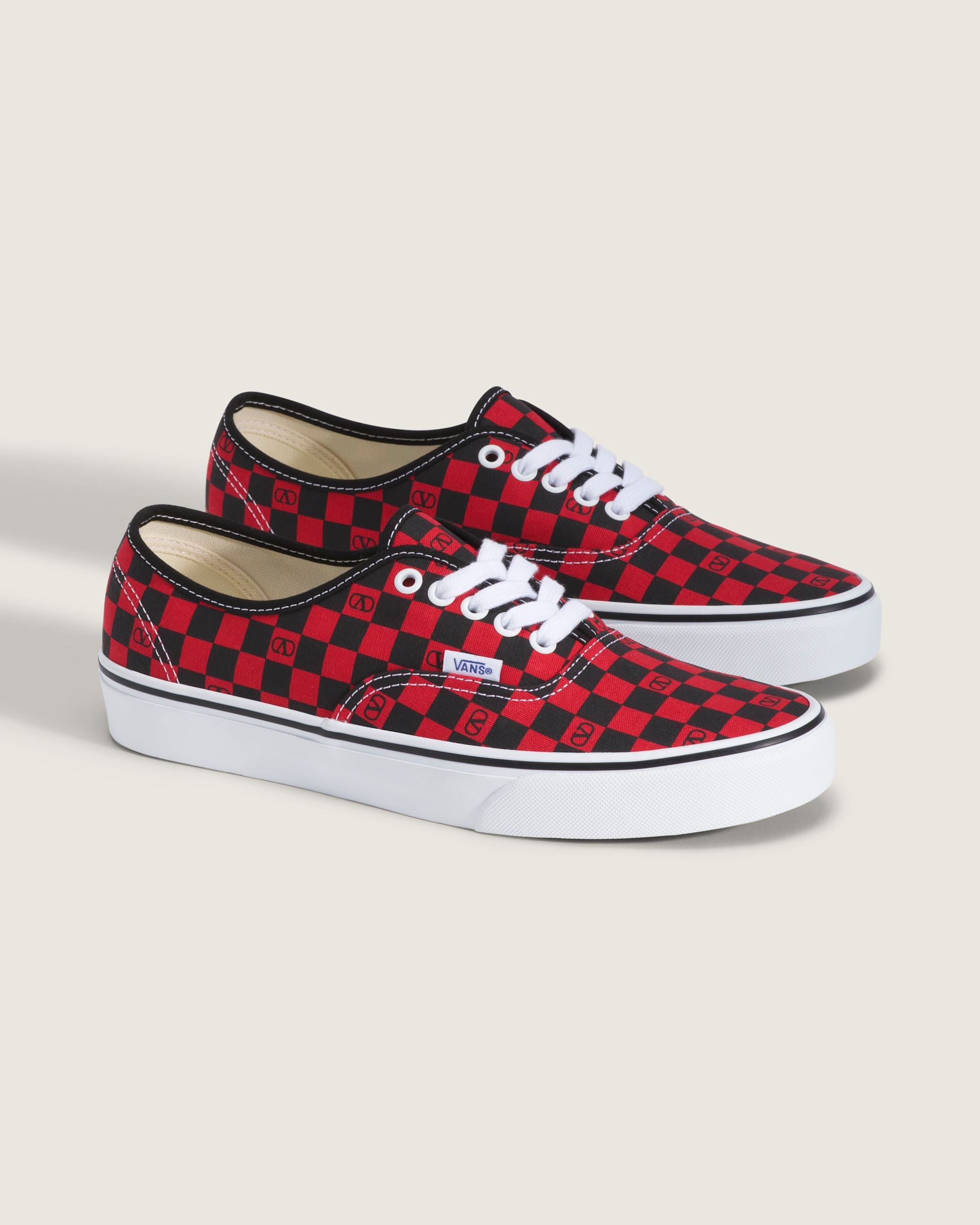 Valentino Garavani und Vans Authentic Checkerboard VANS Rot ALT2