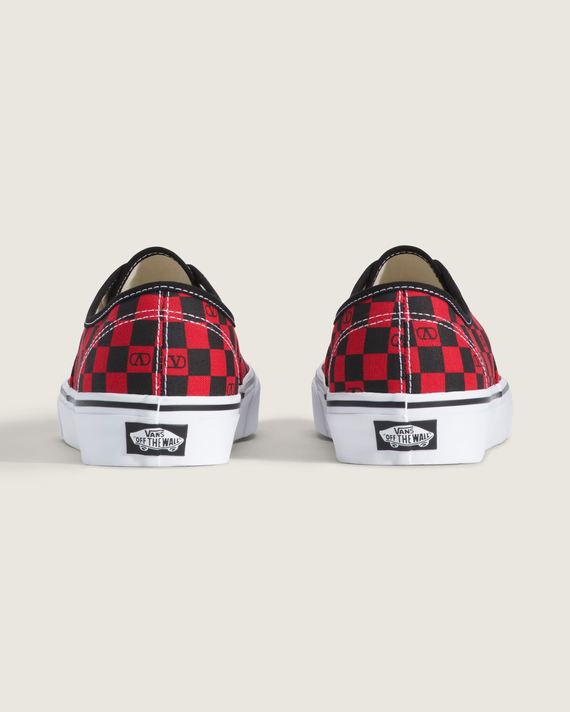 Valentino Garavani and Vans Authentic Checkerboard VANS Red ALT4