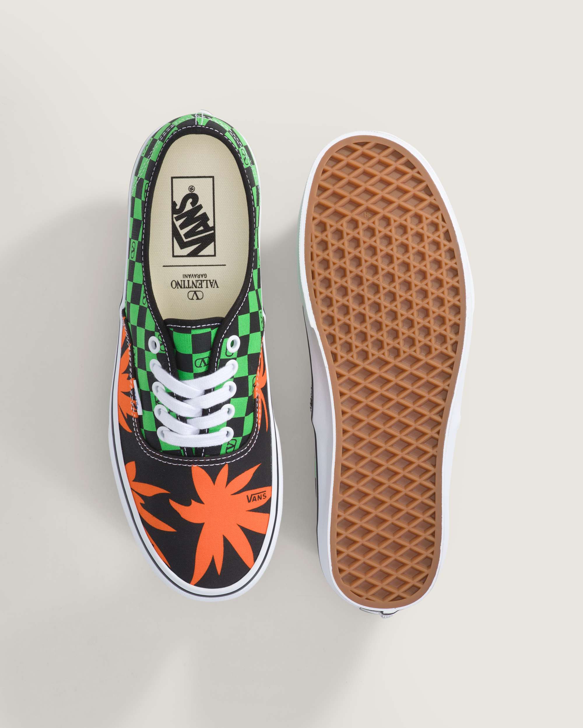 Valentino Garavani and Vans Authentic Checkerboard VANS Green ALT3