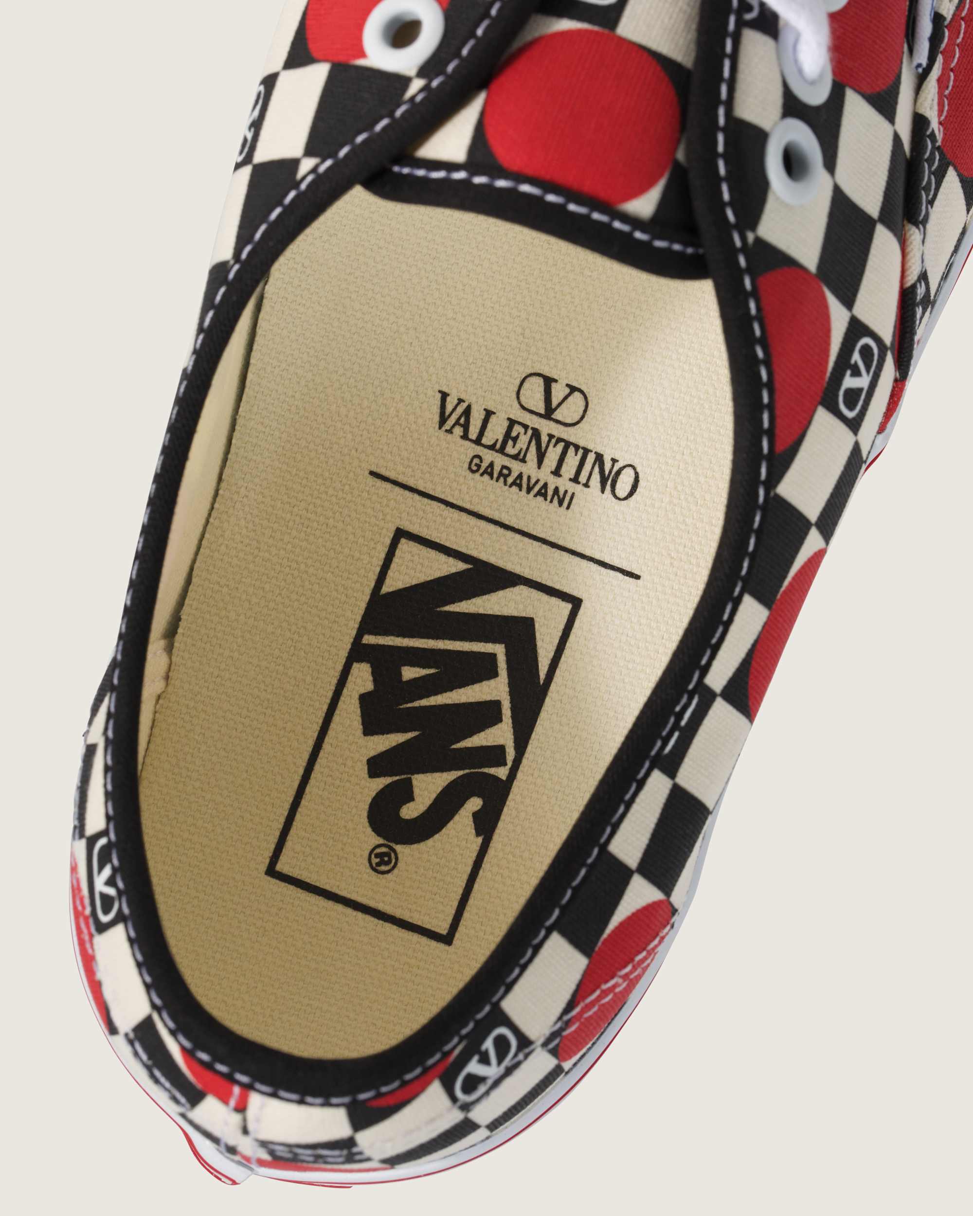 Valentino Garavani and Vans Authentic Checkerboard VANS Black ALT5