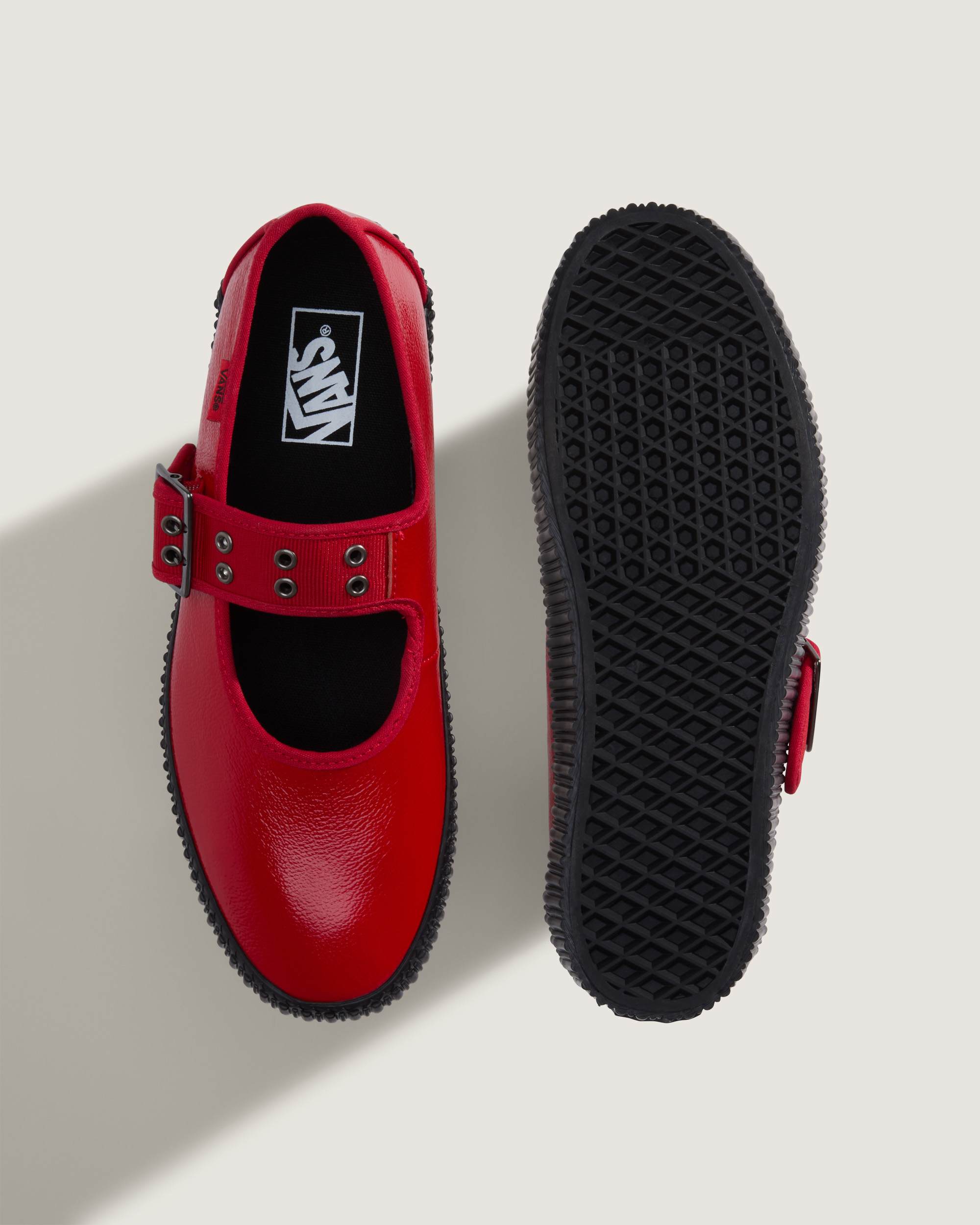 Mary Jane Creeper Schuhe VANS Rot ALT2