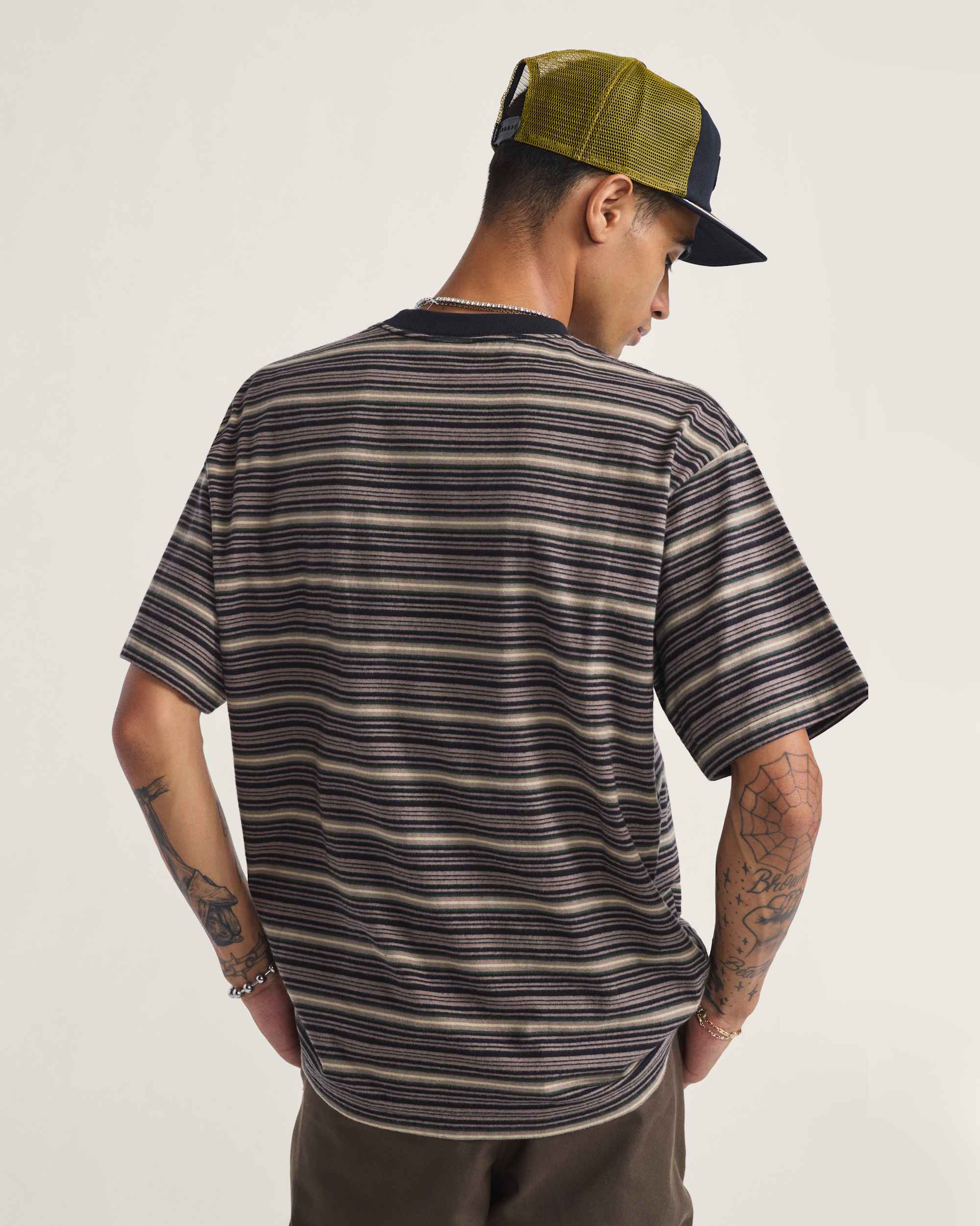 Cameron Stripe TShirt VANS Braun ALT2