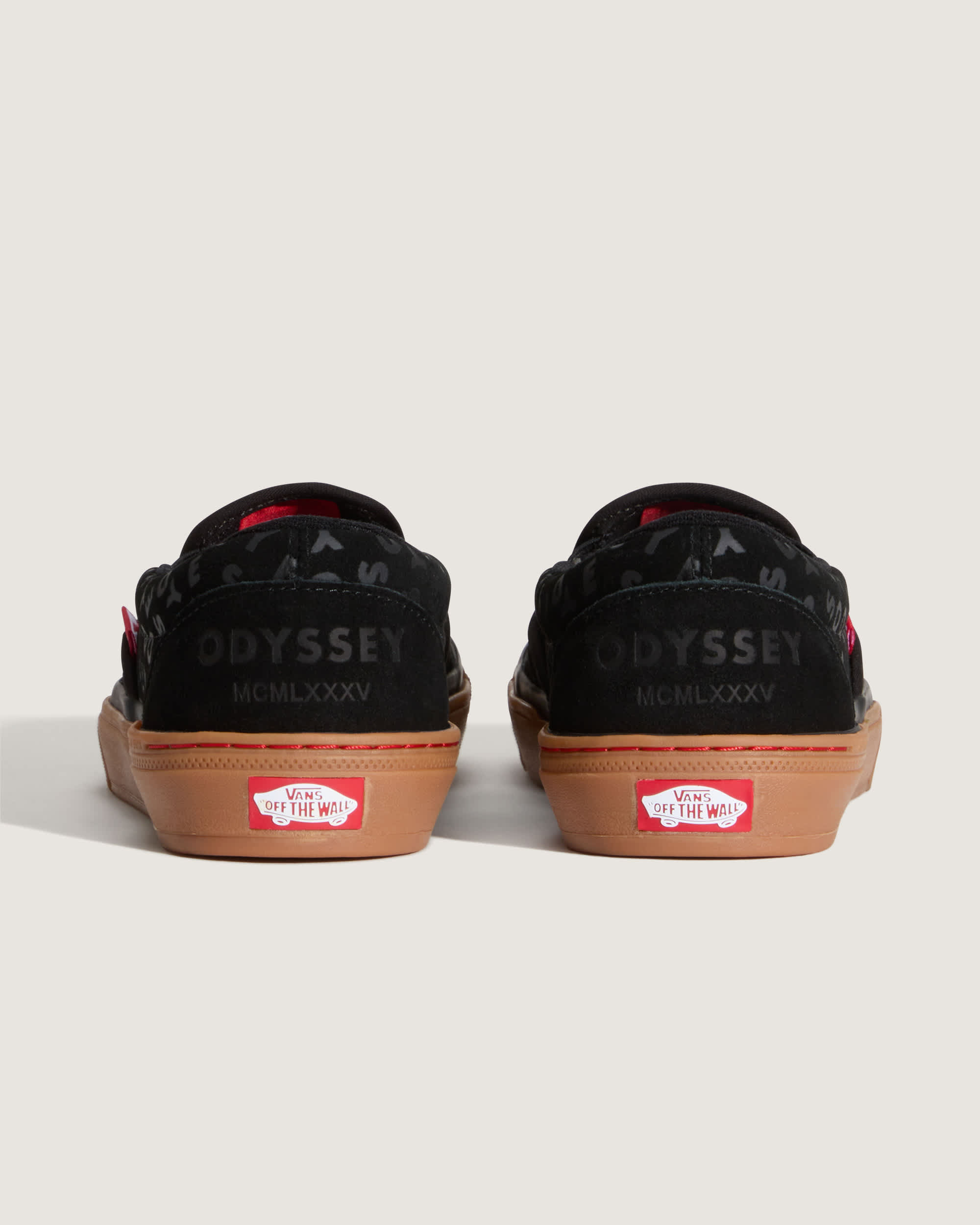 BMX Classic SlipOn Gum Schuhe VANS SchwarzRot ALT4