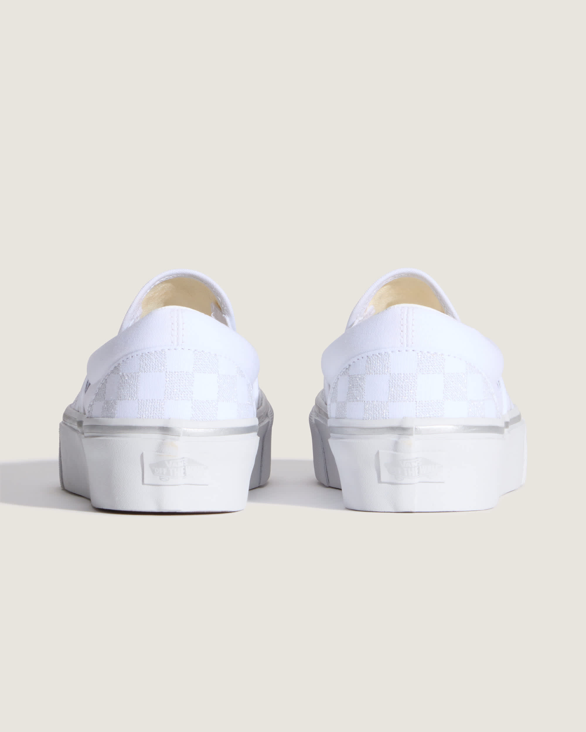 Classic SlipOn Platform Checkerboard Schuhe VANS Grau ALT3