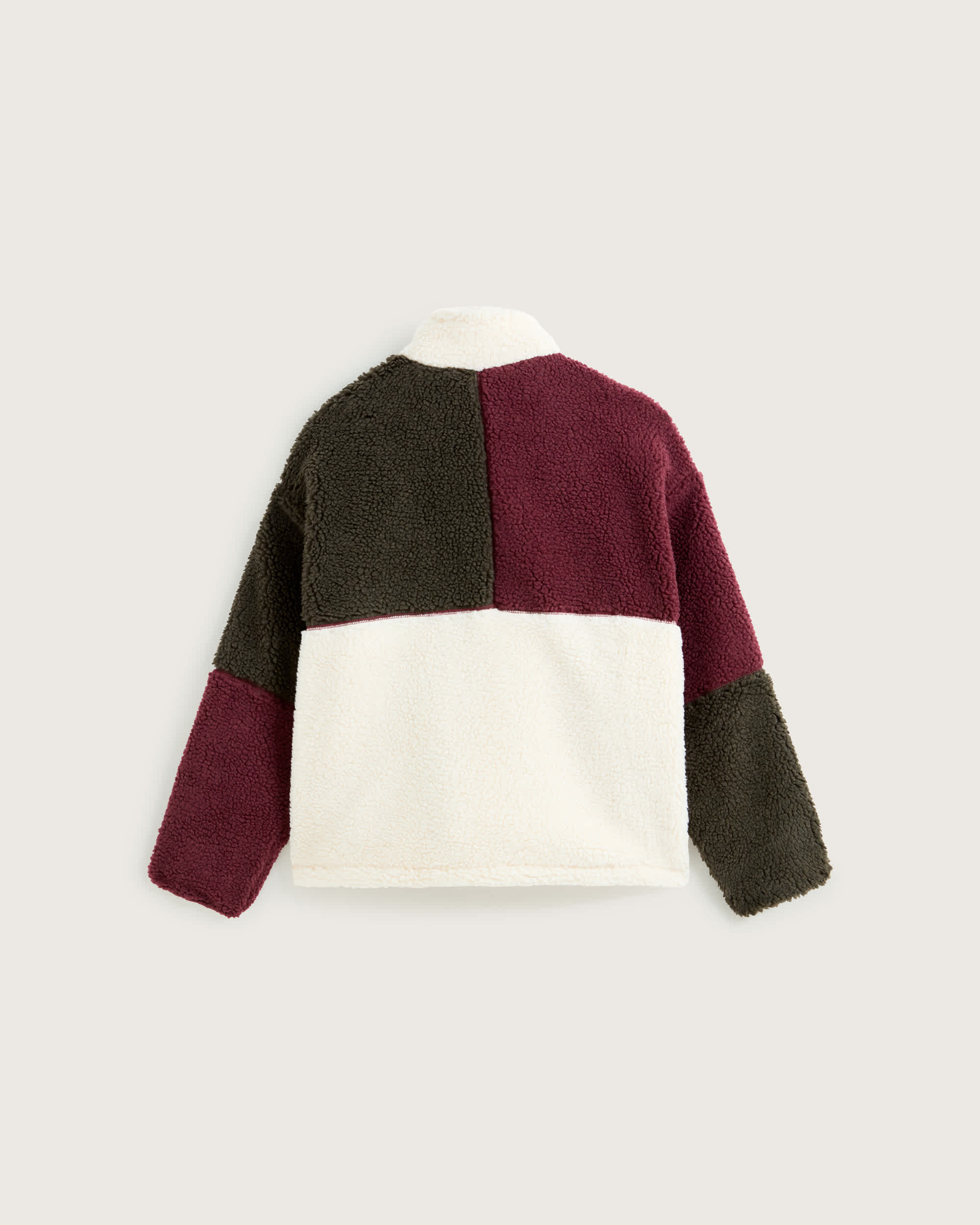 Chaqueta con cremallera integral y bloques de color Wren VANS Burdeos ALT1