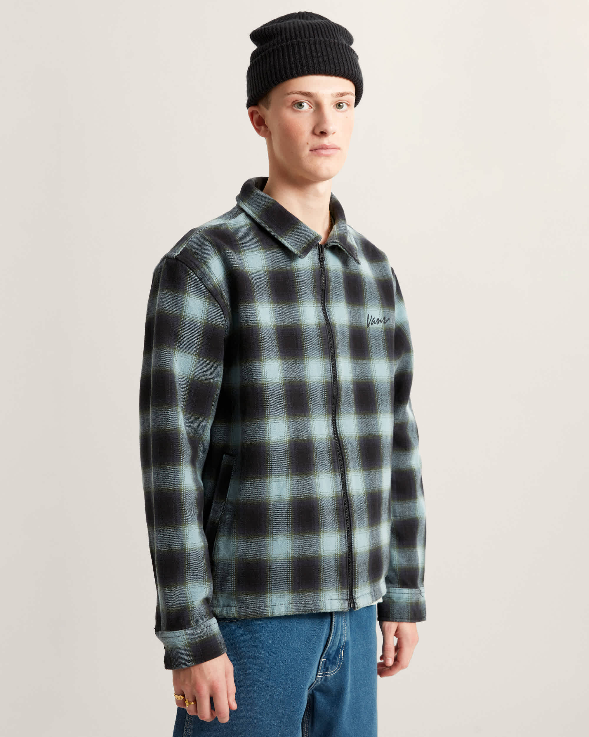 Crestmont Plaid Shacket VANS Blau ALT2