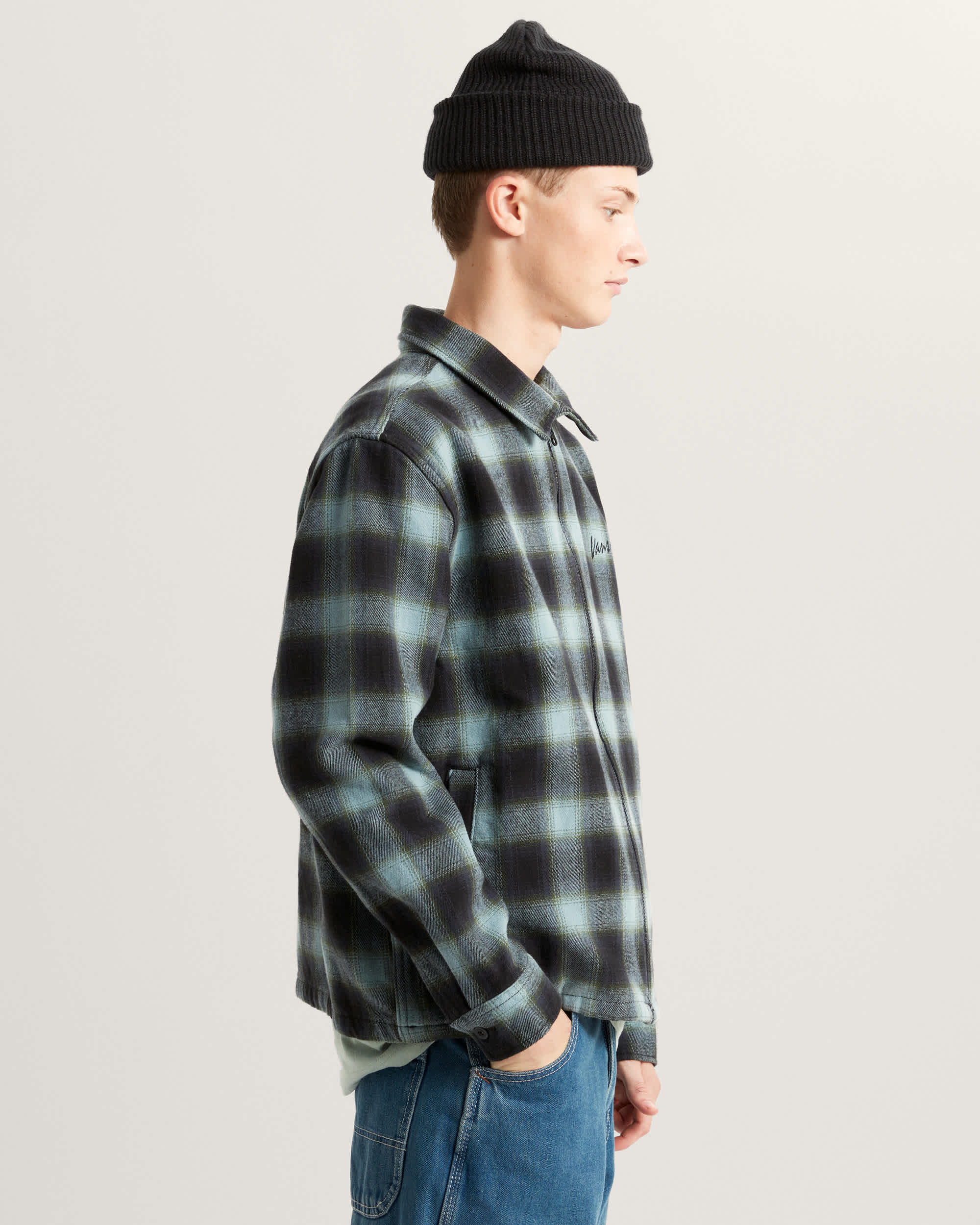 Crestmont Plaid Shacket VANS Blau ALT4