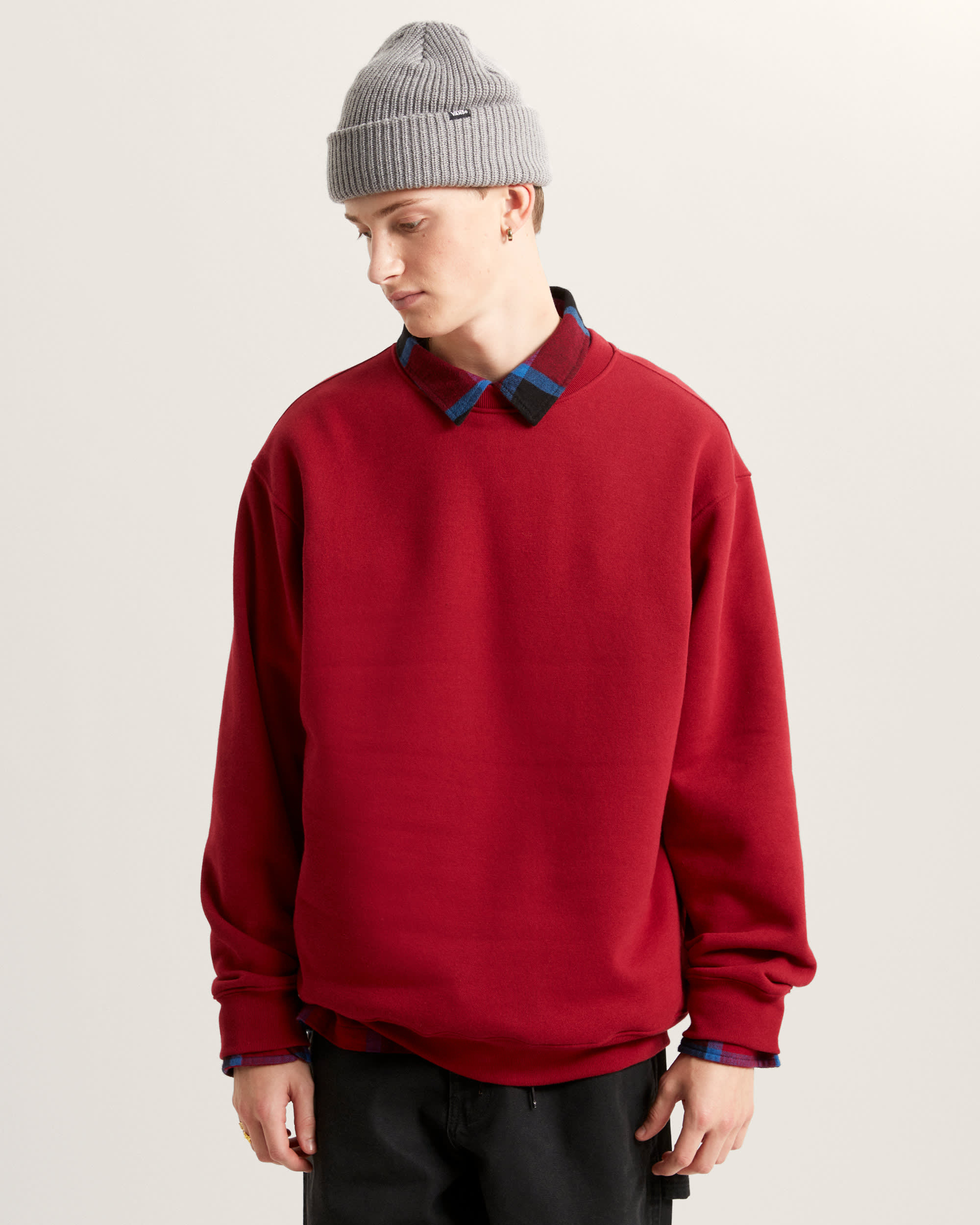 Scripted Vans Crew Sweatshirt VANS Bordeaux ALT2
