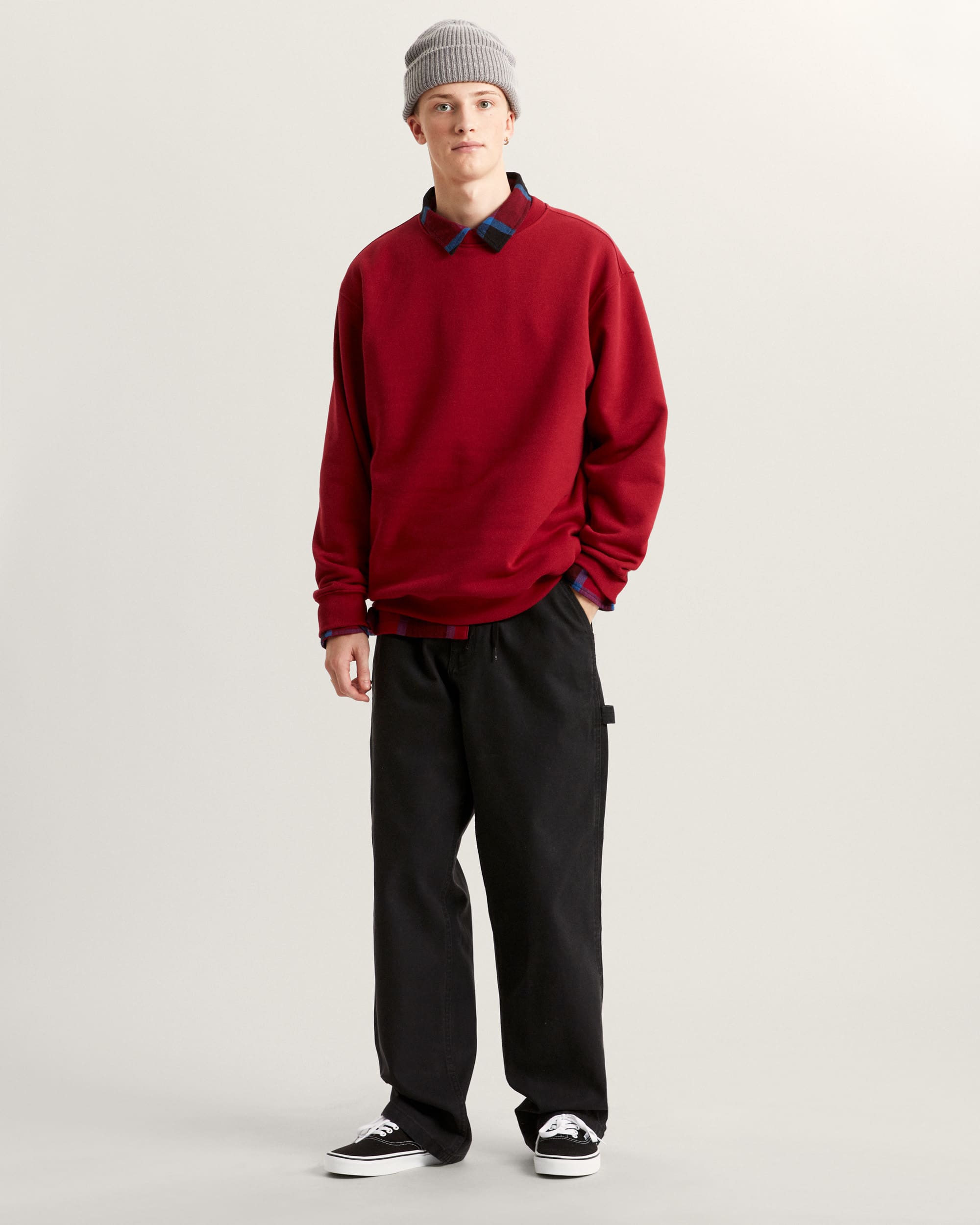 Felpa girocollo Scripted Vans VANS Bordeaux ALT5