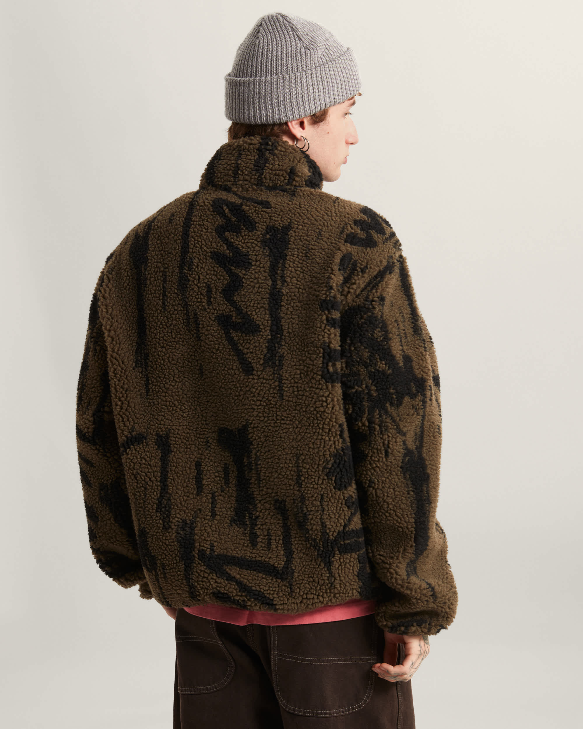 Stiller Pile Fleecejacke mit durchgehendem Reiverschluss VANS Braun ALT3