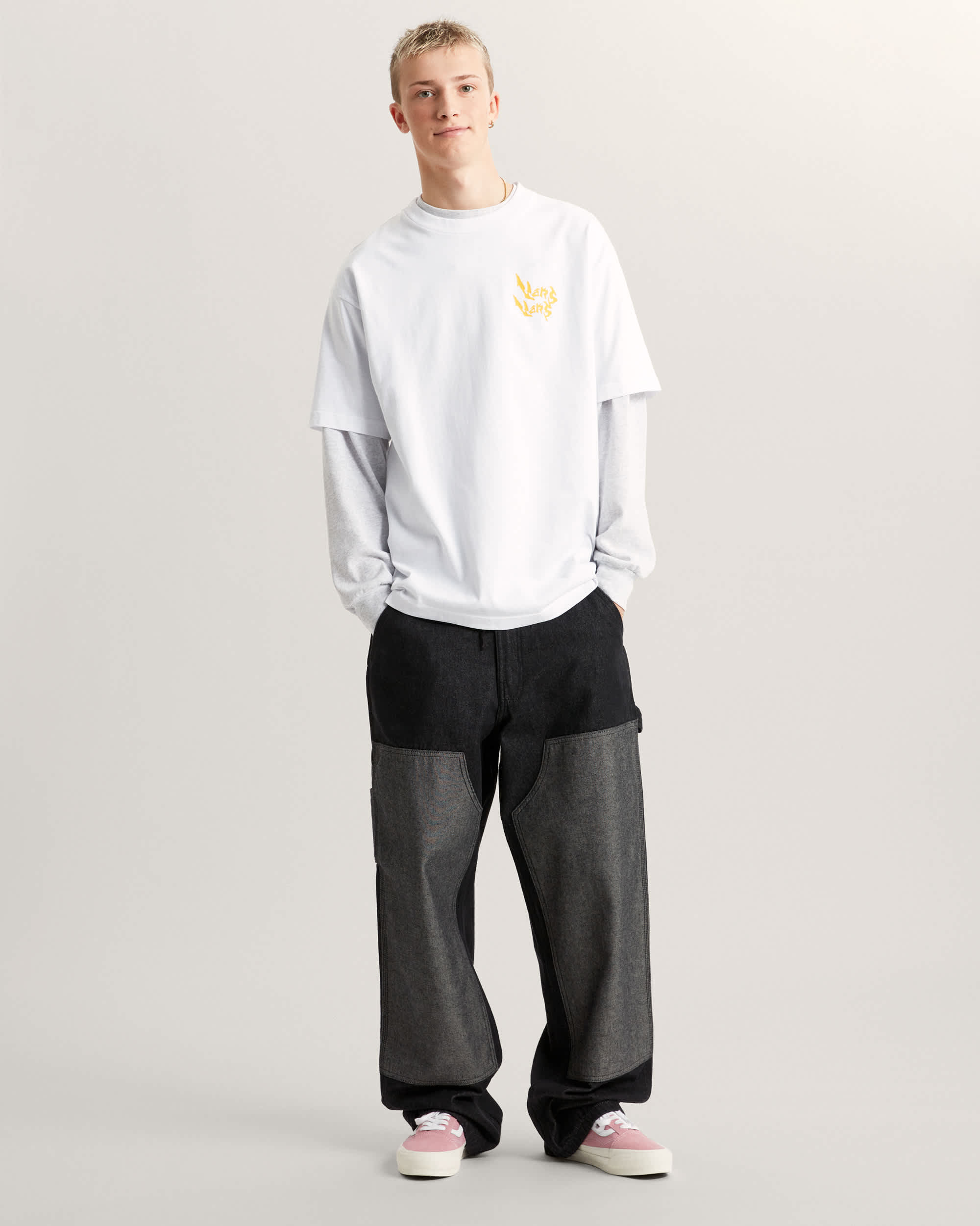 Premium Double Knee CarpenterHose VANS Schwarz ALT5