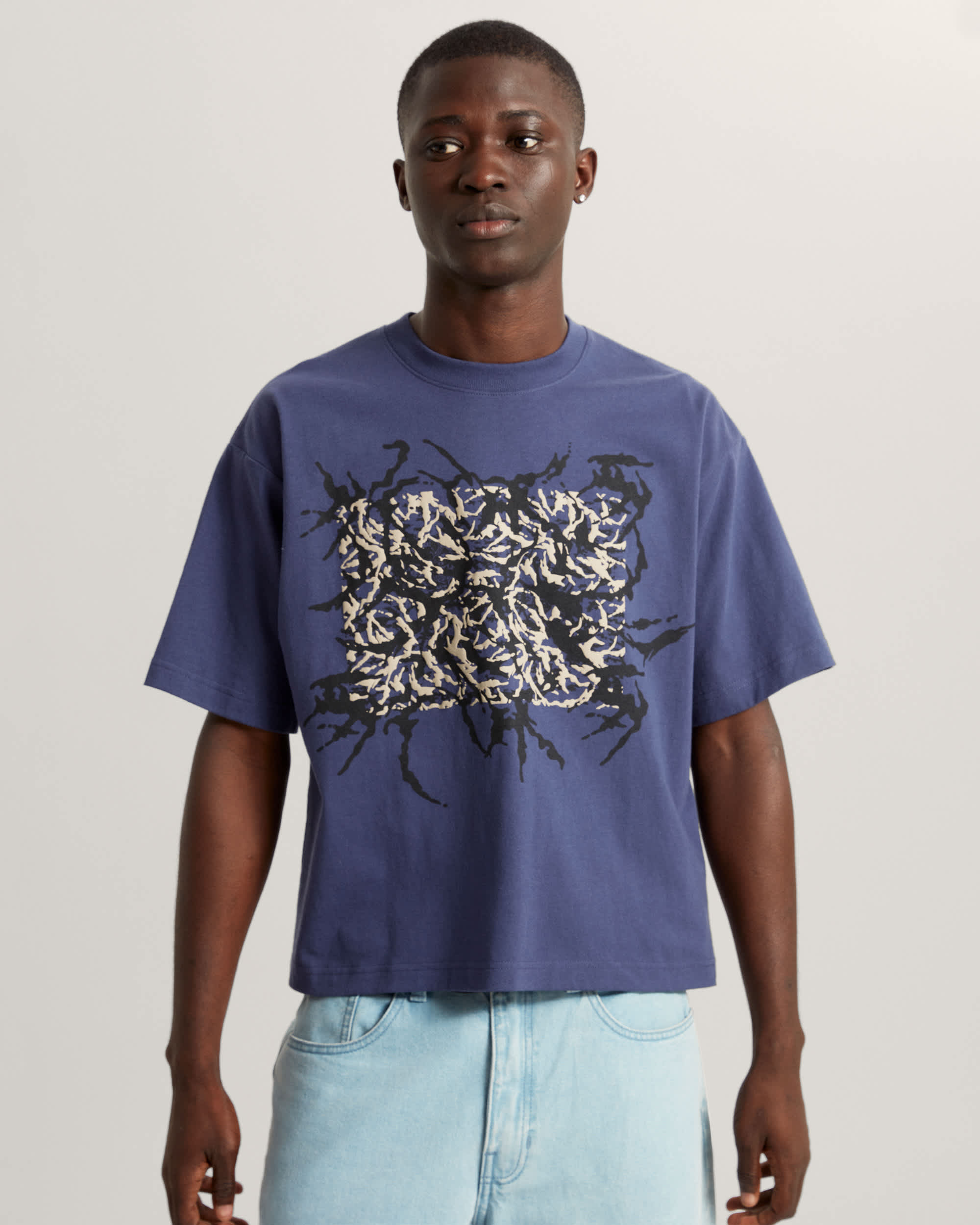 Skate Blurred TShirt VANS Navy ALT2