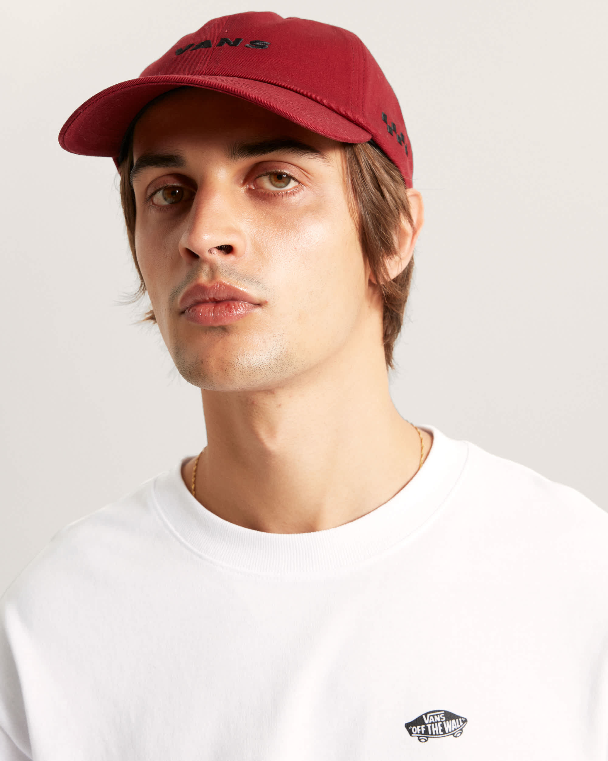 Check Side Snapback Cap VANS Bordeaux ALT3