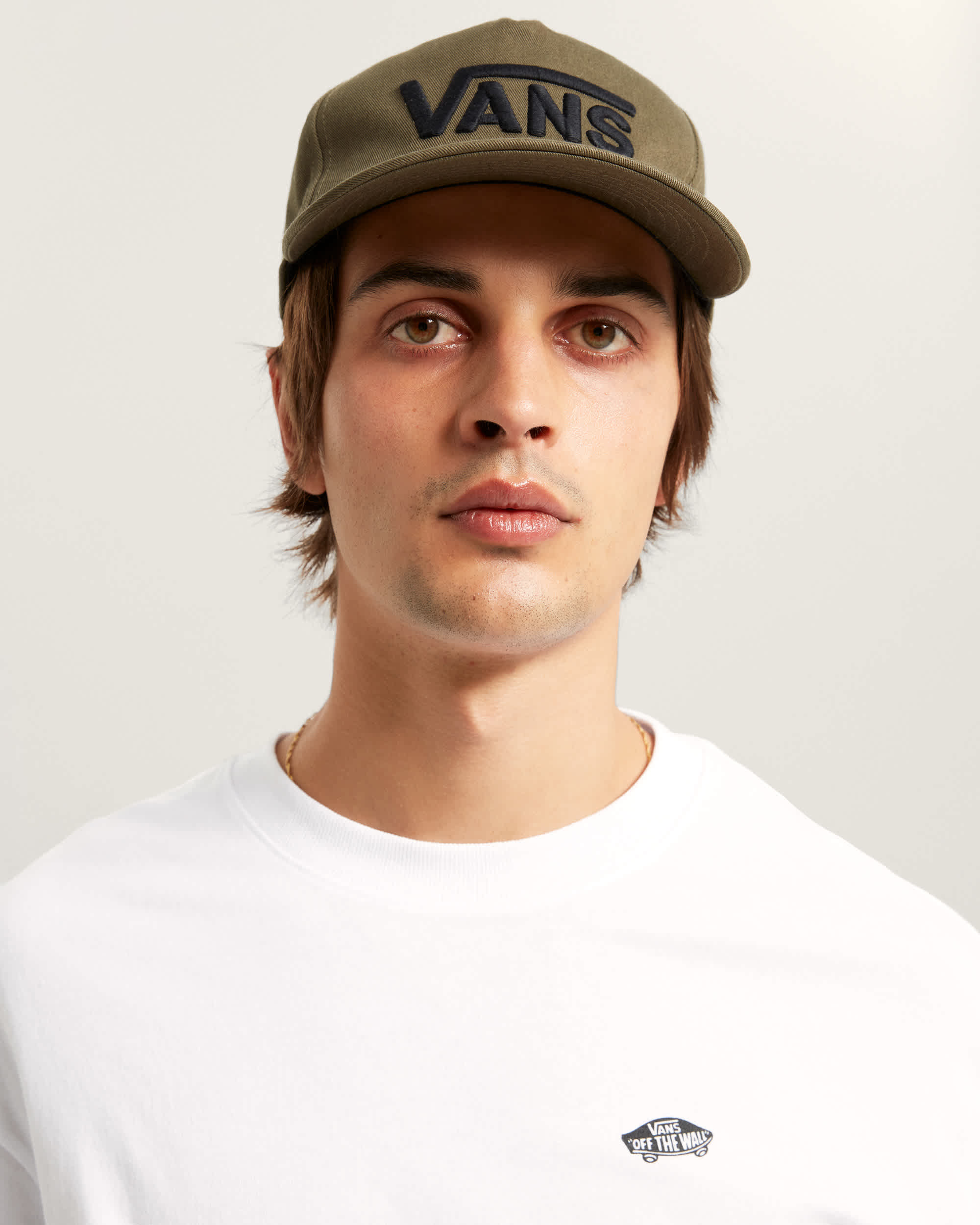 Drop V Logo Snapback Cap VANS Braun ALT3