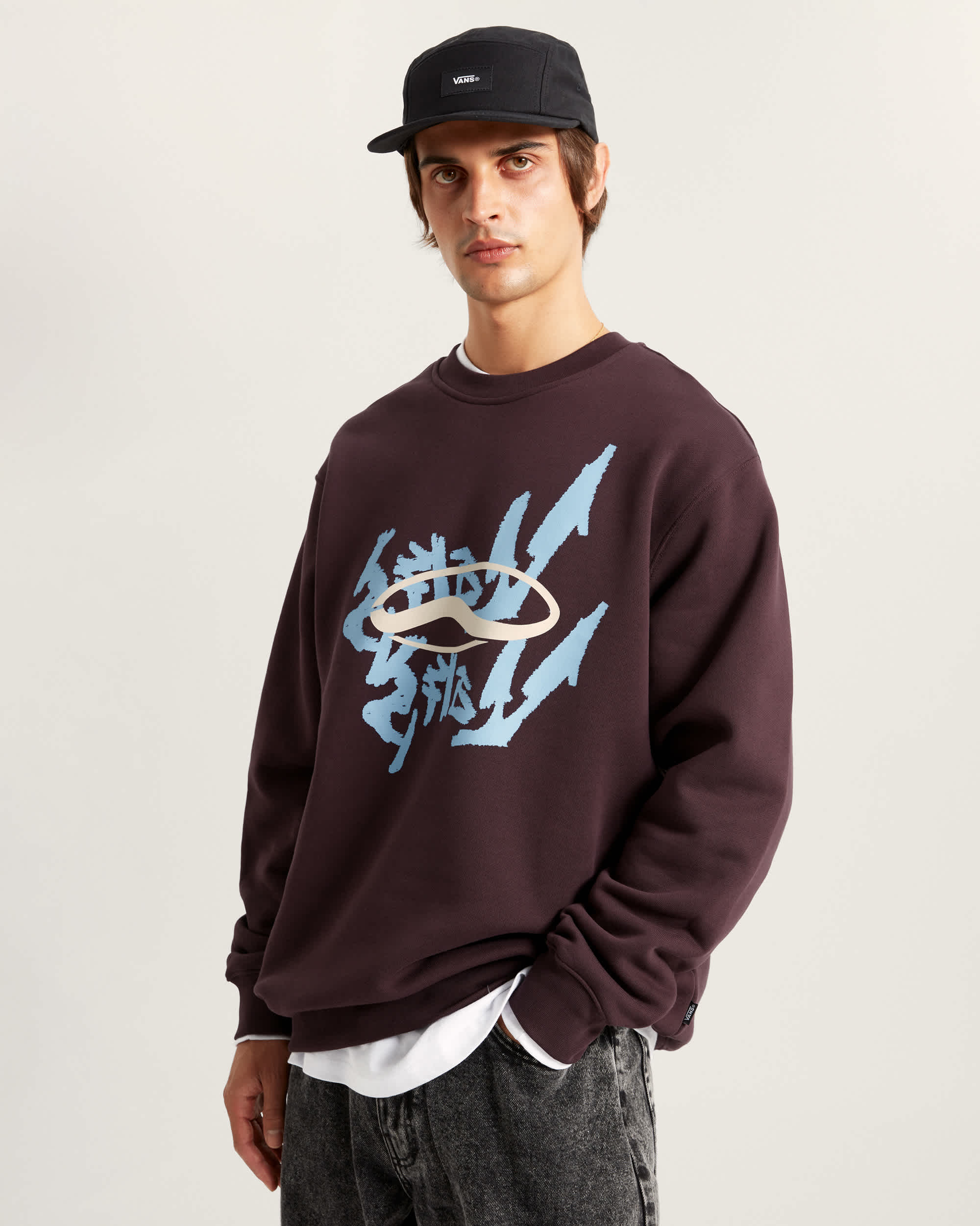 Mirror V Loose Pullover VANS Blau ALT2