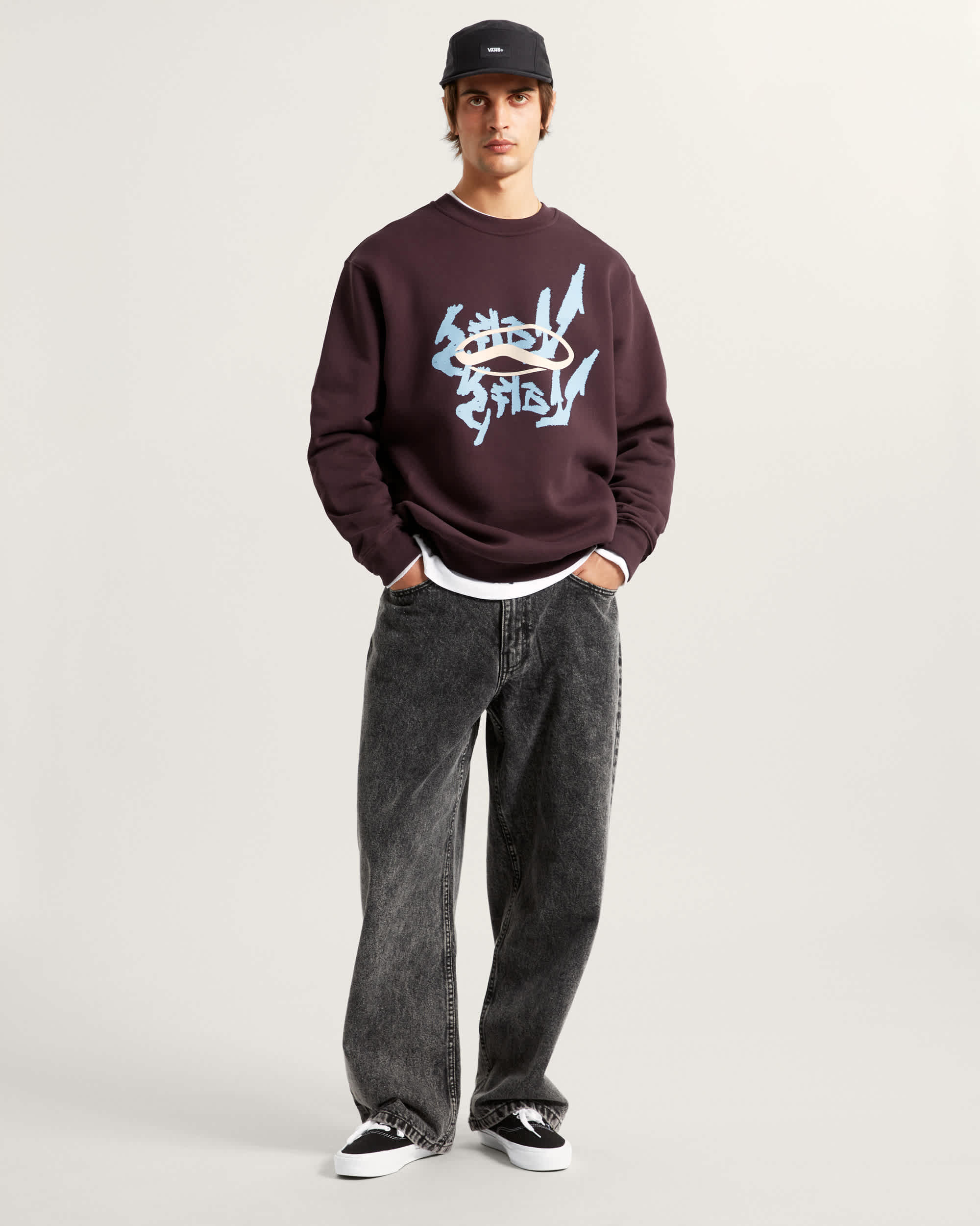 Mirror V Loose Pullover VANS Blau ALT5