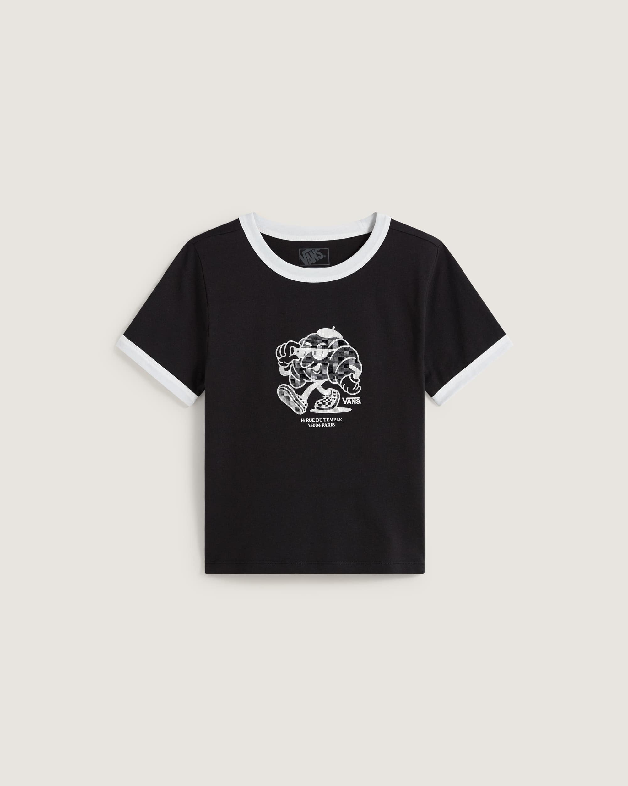 Tshirt Ringer Le Marais Croissant VANS Noir HERO
