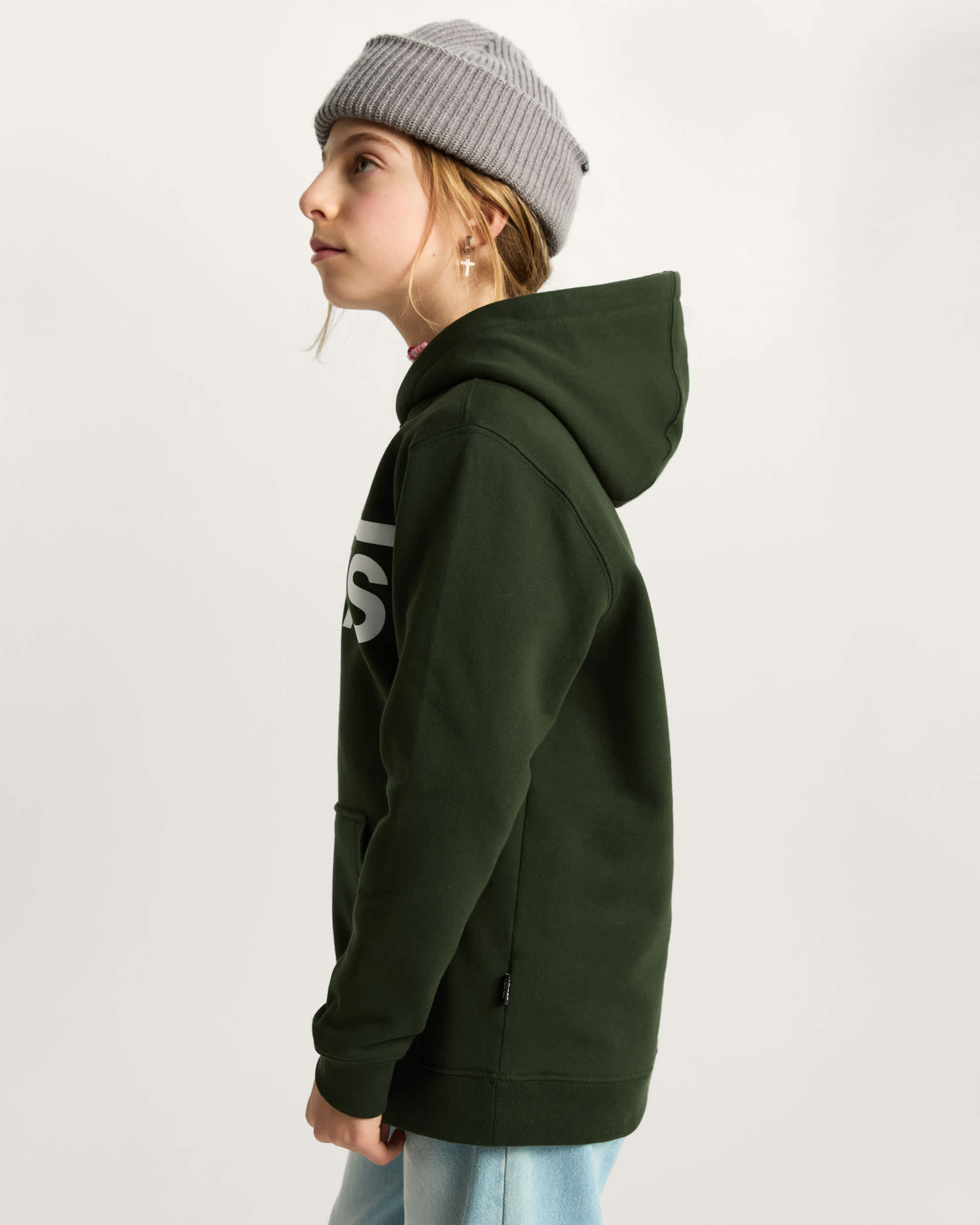 Sweat  capuche Vans Classic II Enfant 814 ans VANS Vert ALT4