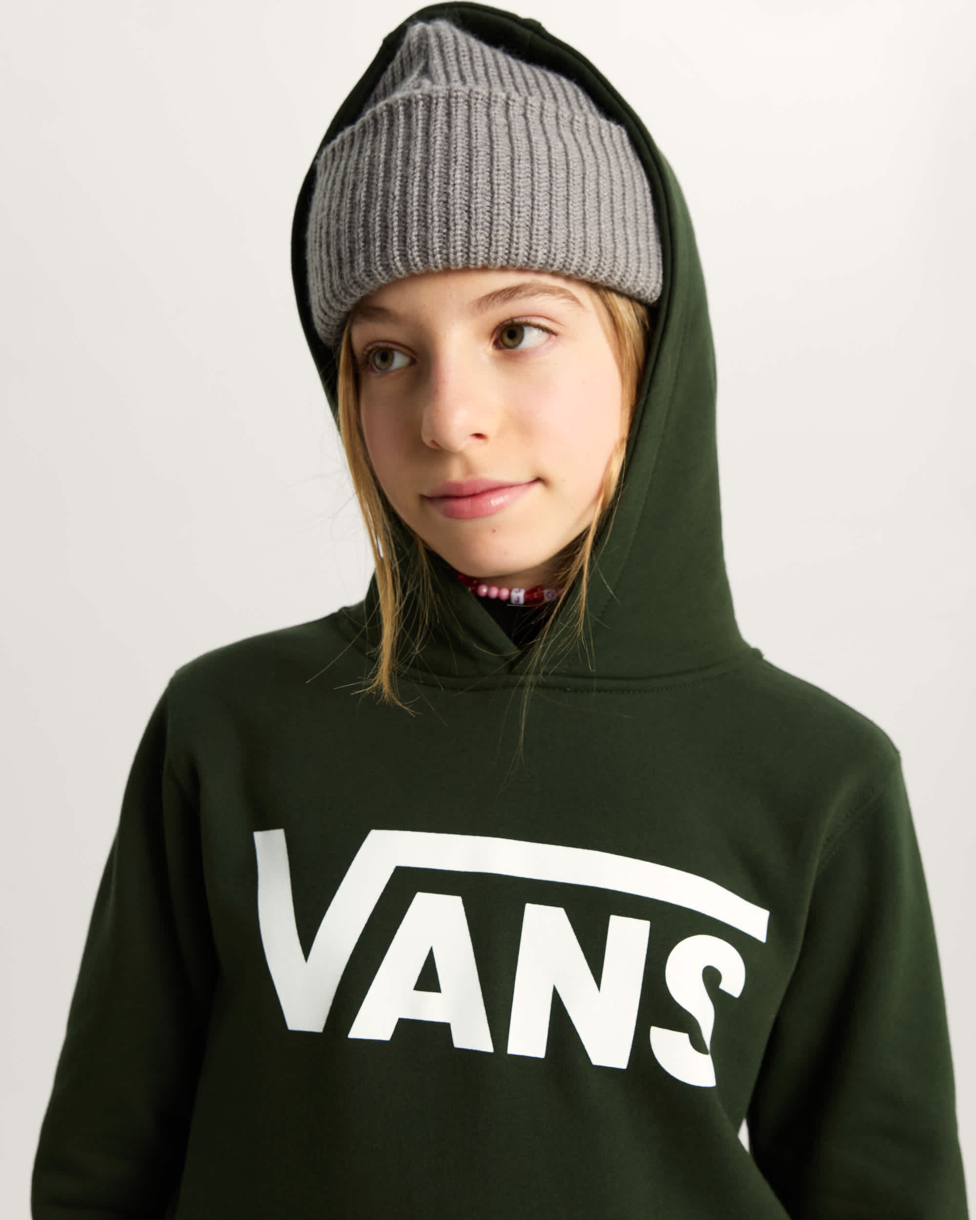 Sweat  capuche Vans Classic II Enfant 814 ans VANS Vert ALT6