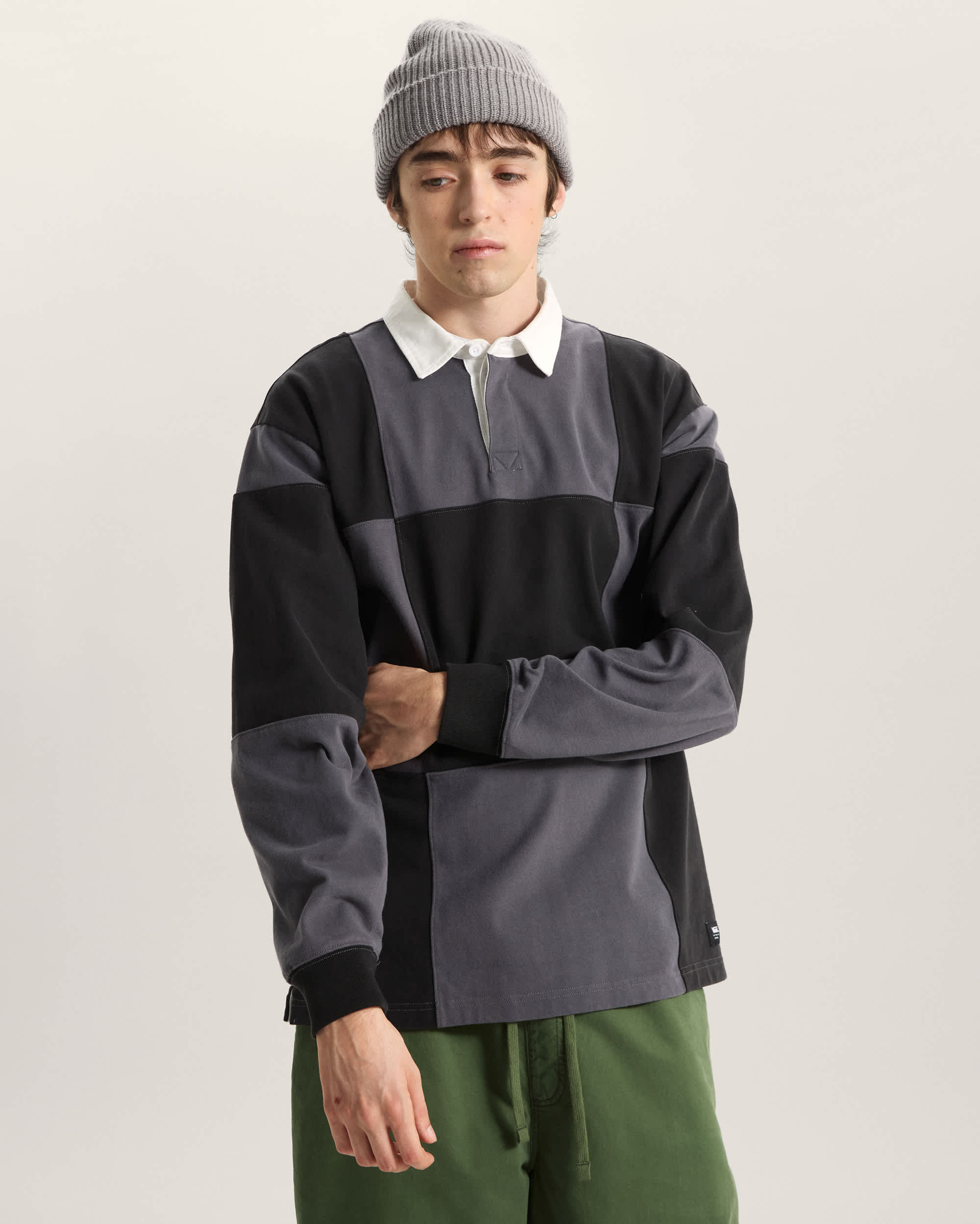 Polo de rguebi Grant Checkerboard VANS Preto ALT2