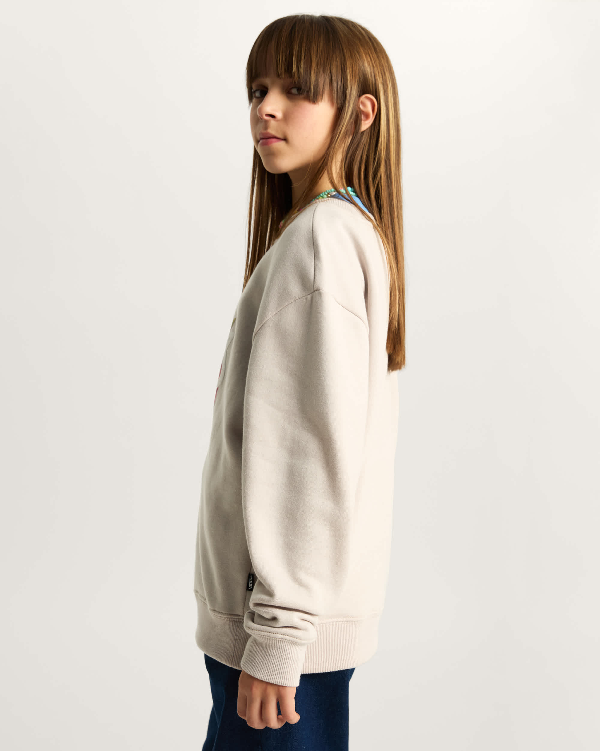 Kids Berry Pop Pullover Hoodie 814 Years VANS Beige ALT4