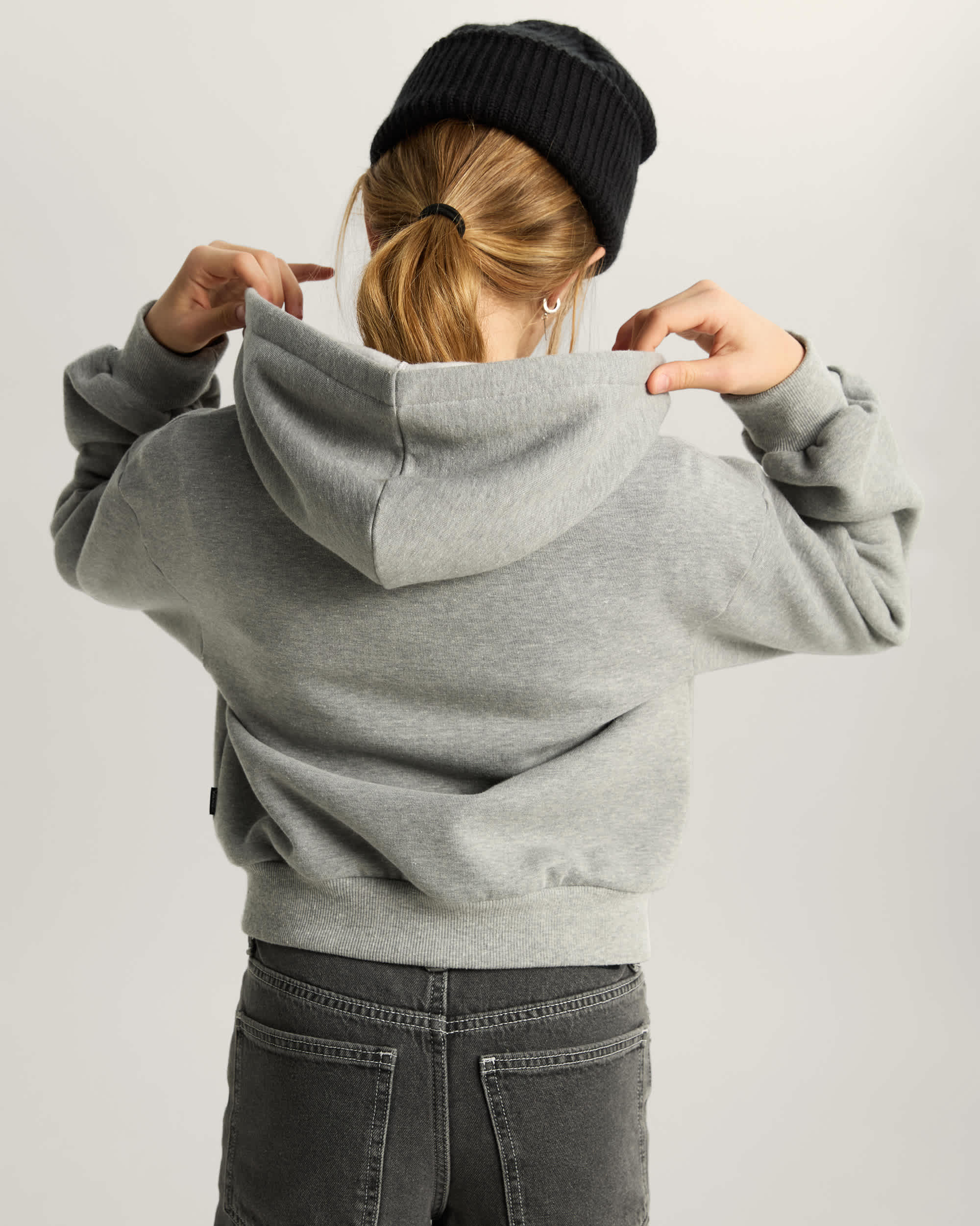 Sweat  capuche zipp VanArchy Enfant 814 ans VANS Gris ALT3