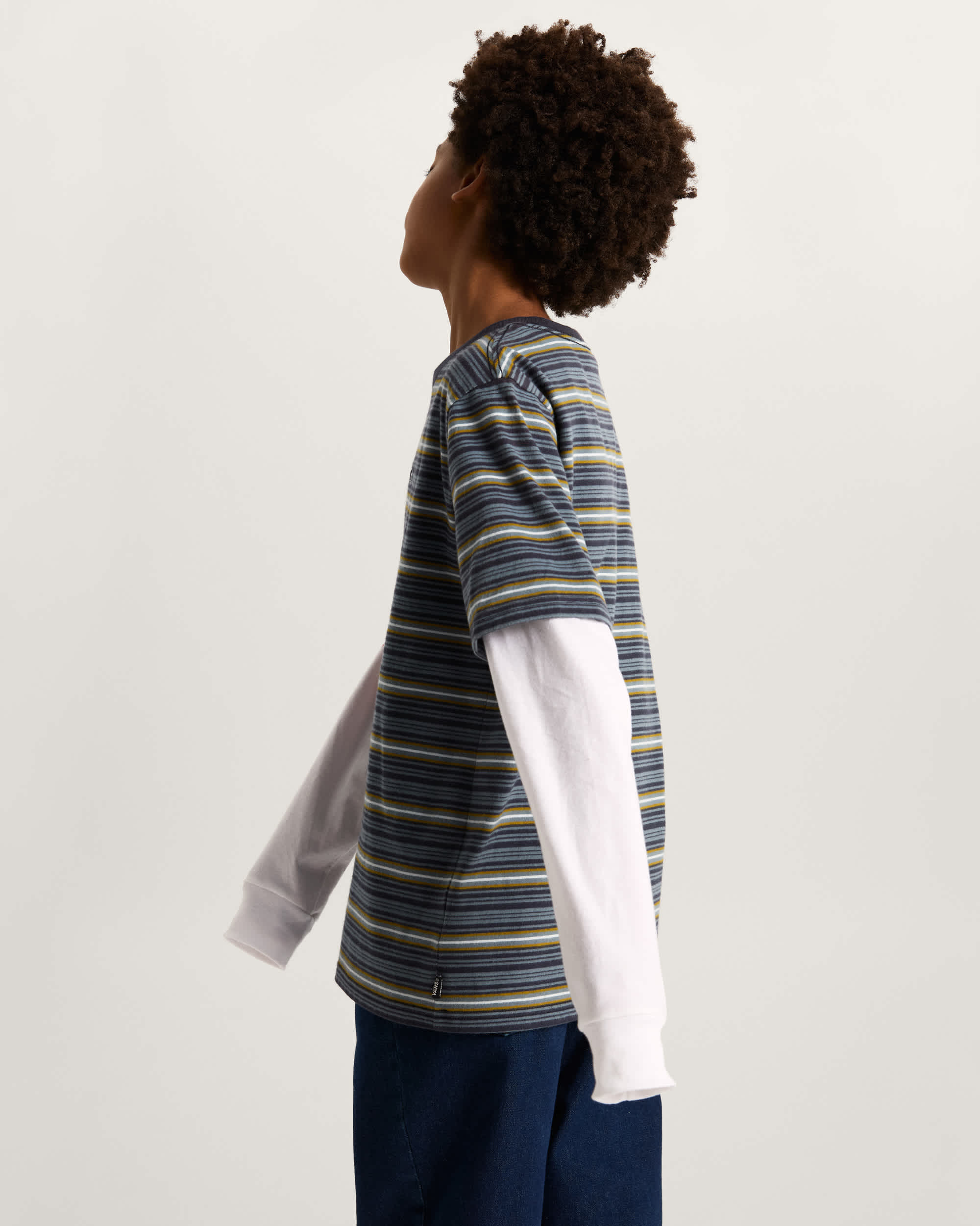 Tshirt Cameron Stripe Enfant 814 ans VANS Gris ALT3