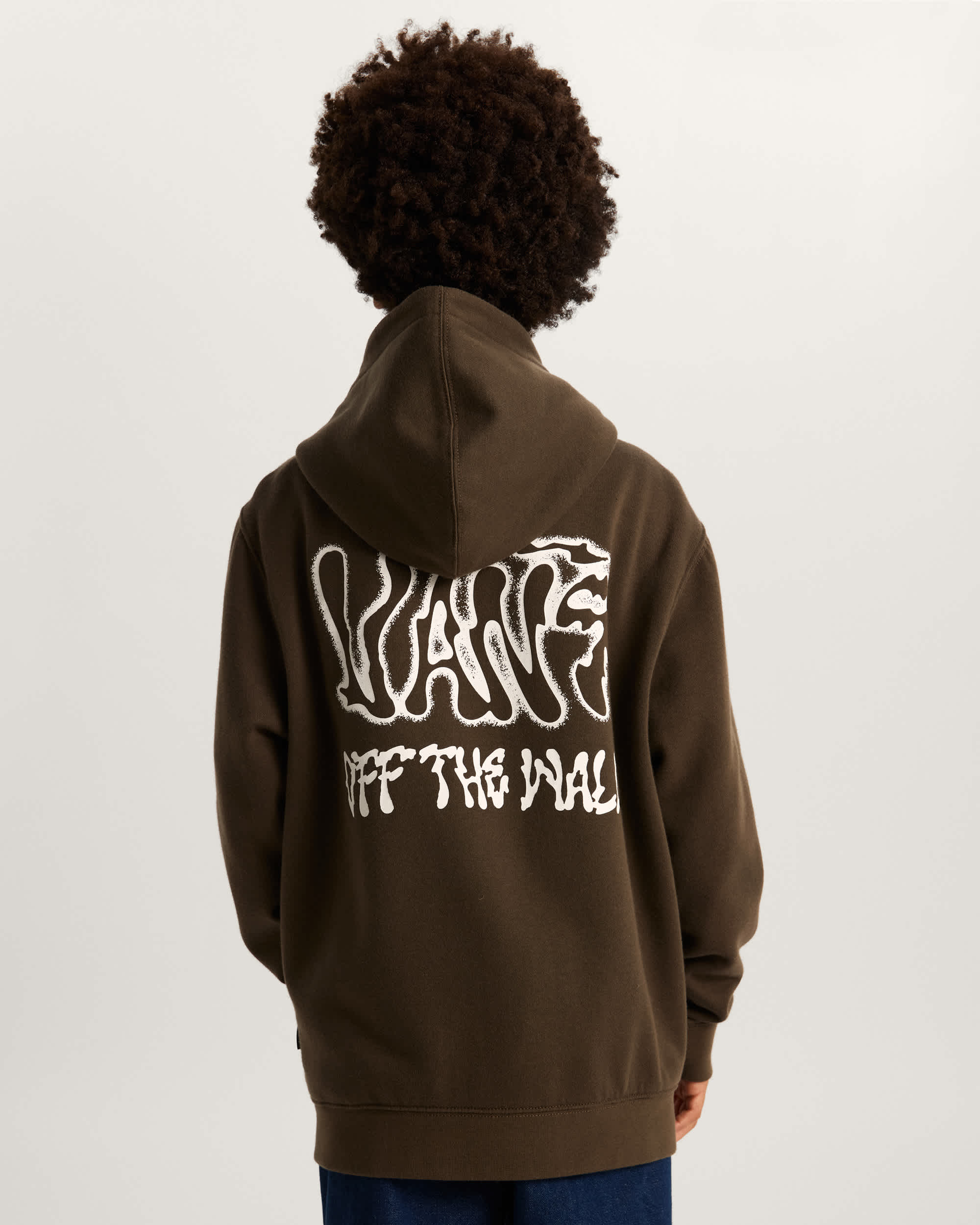 Kinder Rippled Hoodie mit Reiverschluss VANS Braun ALT3