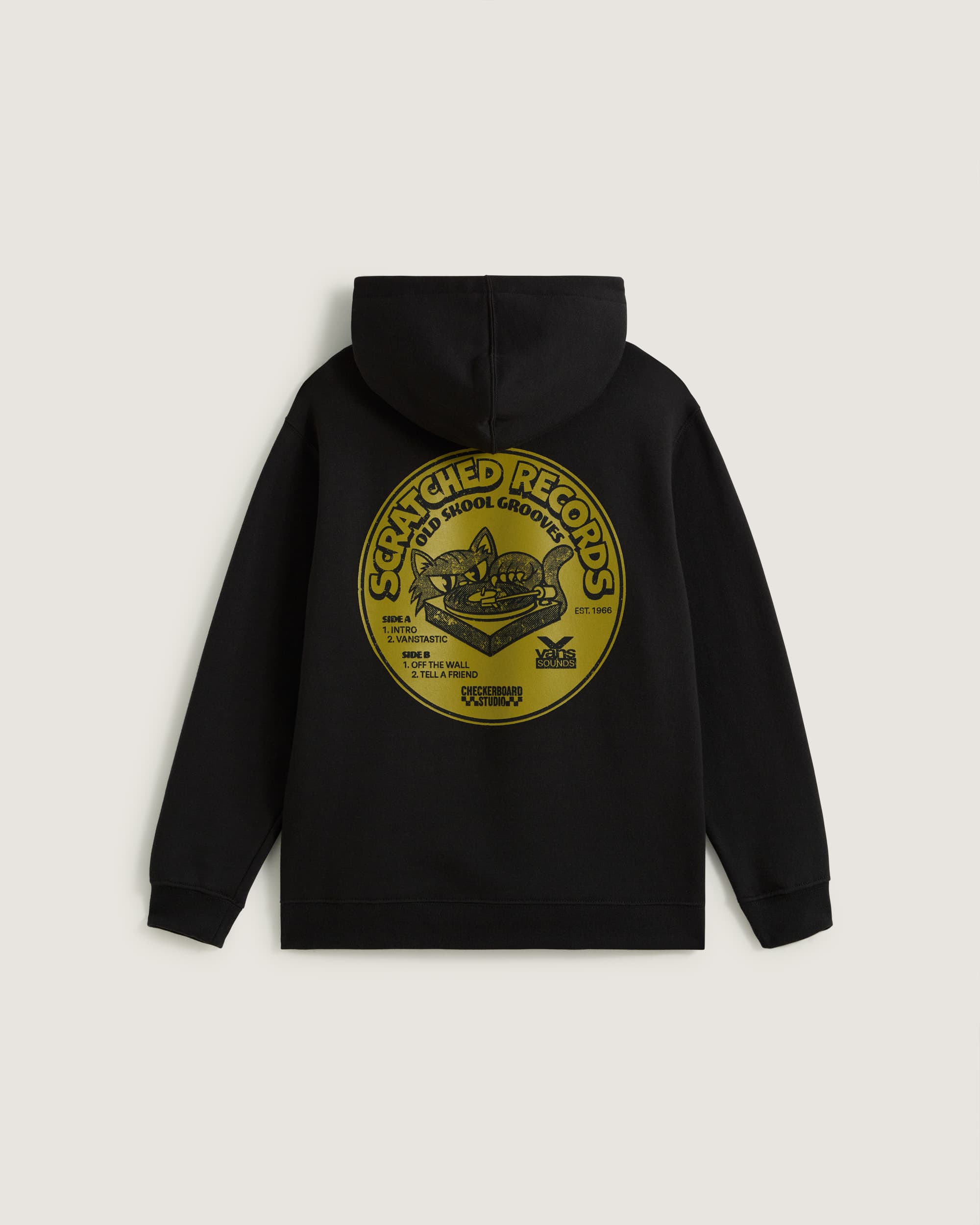 Sweat  capuche Scratched Records Enfant 814 ans VANS Noir ALT1